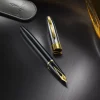 Sheaffer Legacy Fountain Pen in Black Lacquer with Chrome Cap 14kt Gold PVD