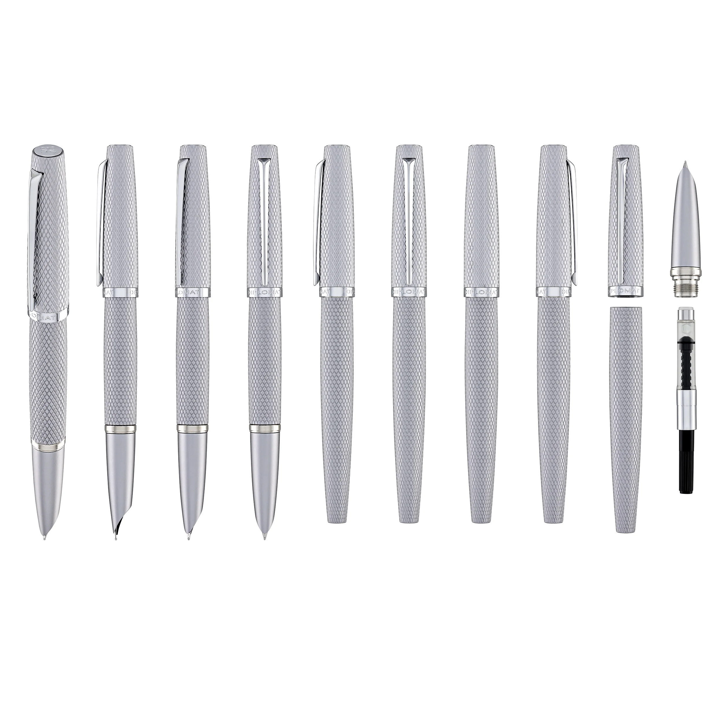 1034-diplomat-viper-fountain-pen-in-silver-guilloche-fine-medium-nb-9.webp Diplomat Viper Fountain Pen in Silver Guilloche - Fine/Medium Nb