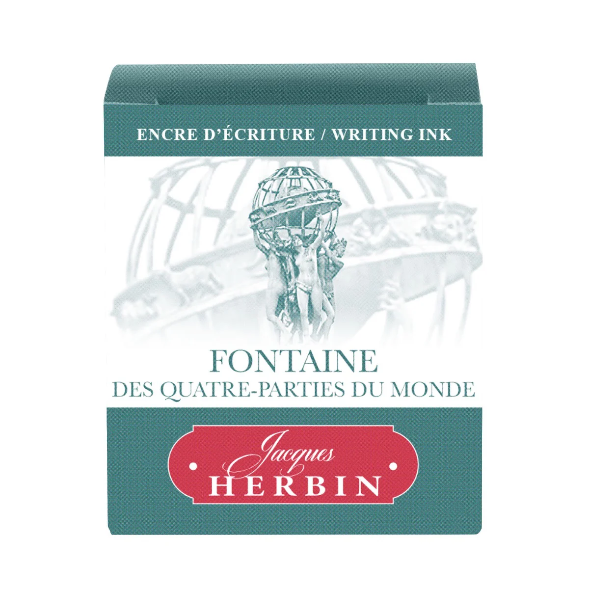 J. Herbin Paris Ink in Fontaine des Quatre-Parties Du Monde (Teal) - 30ml