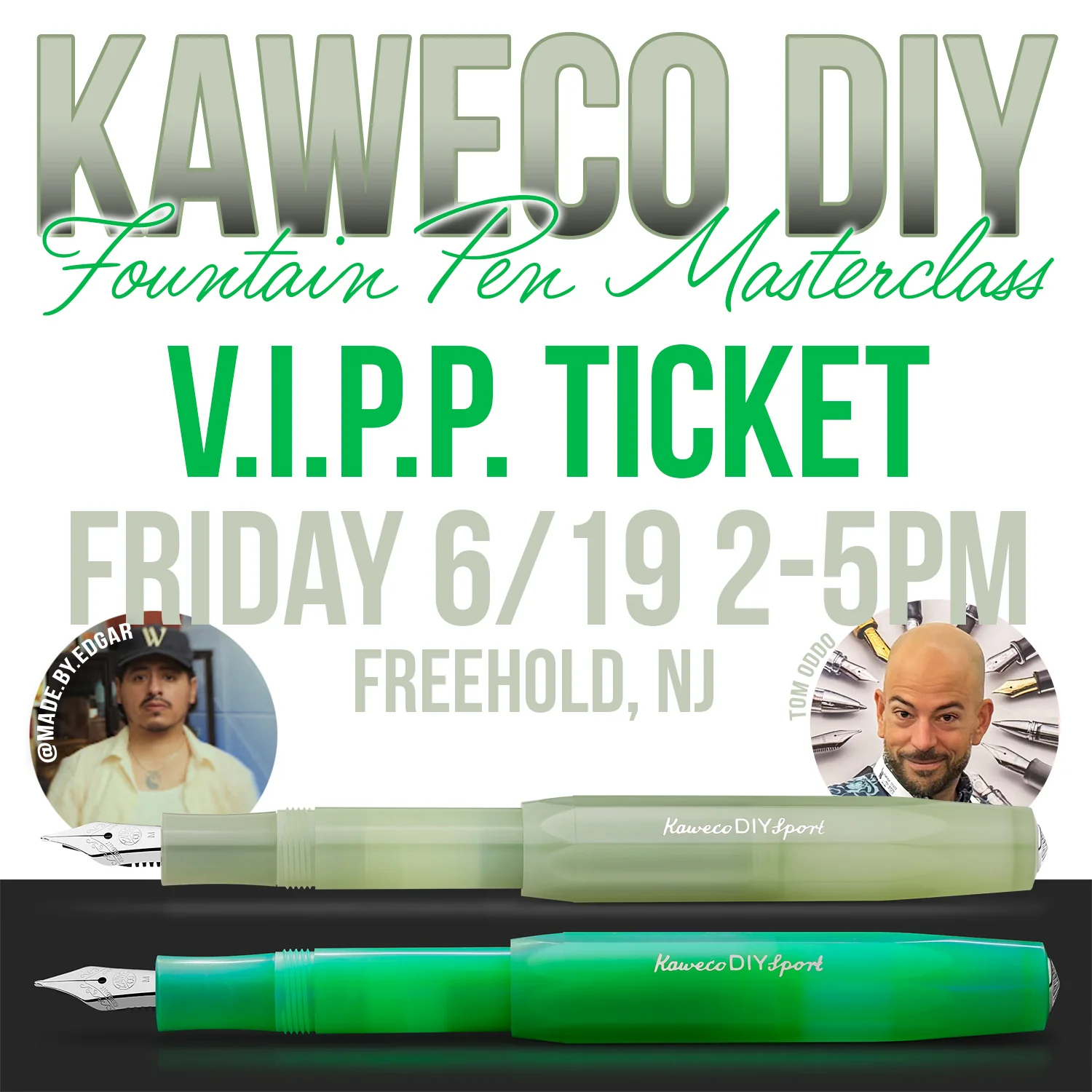 1066-kaweco-diy-fountain-pen-masterclass-vipp-ticket-friday-june-19th-1.webp Kaweco DIY Fountain Pen Masterclass VIPP Ticket - Friday June 19th