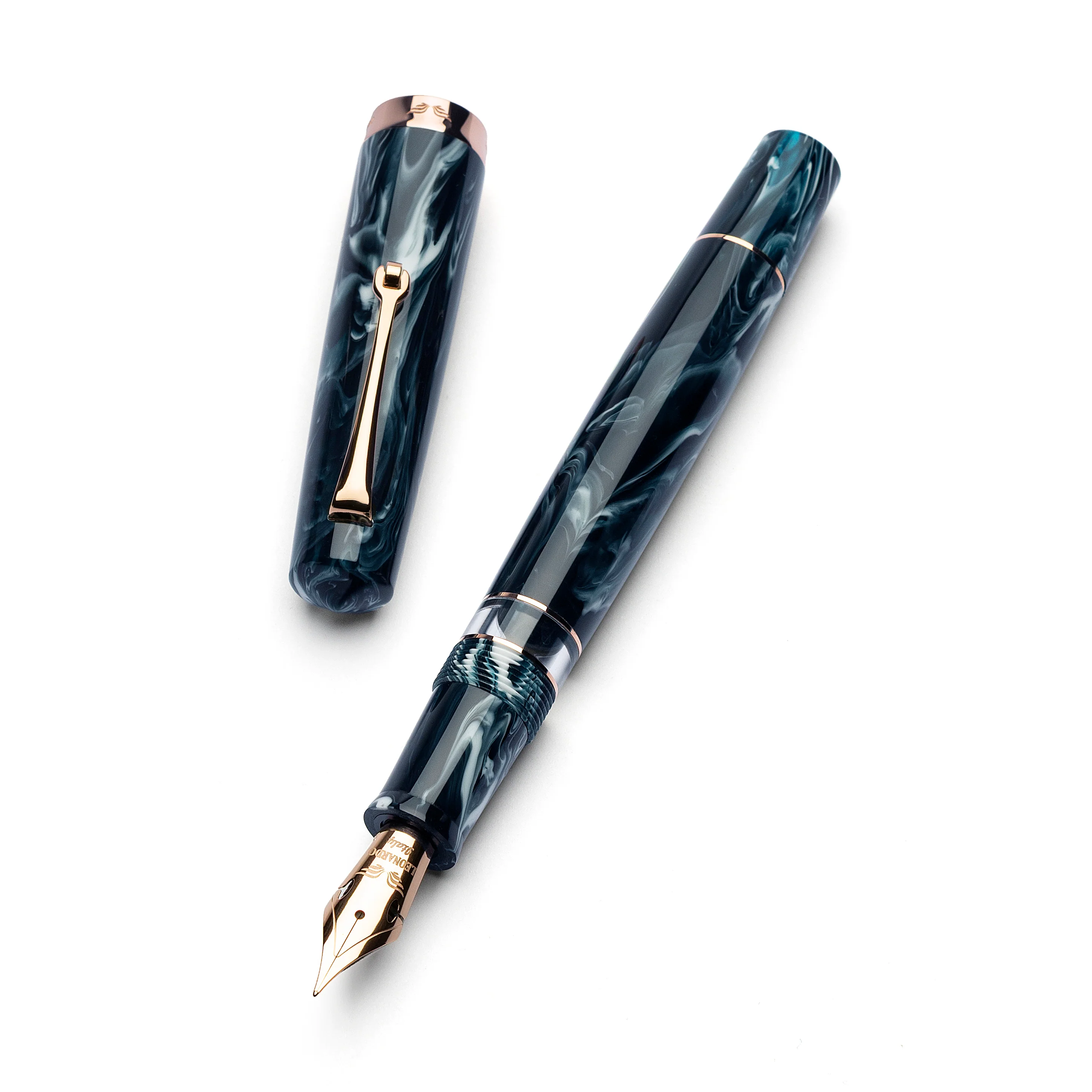 1072-leonardo-momento-magico-fountain-pen-in-fantasie-arctic-blast-rose-gold-trim-1.webp Leonardo Momento Magico Fountain Pen in Fantasie Arctic Blast, Rose Gold Trim