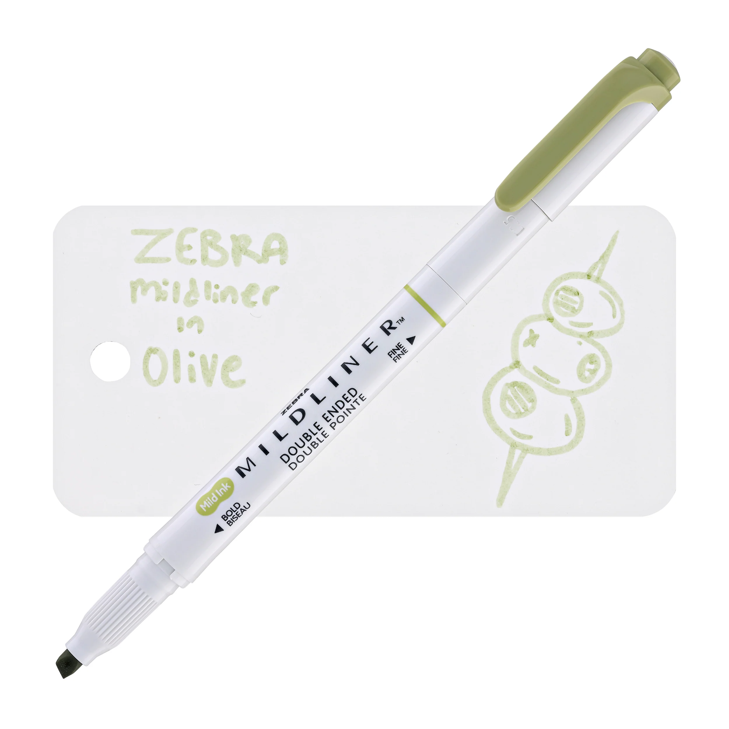 1119-zebra-mildliner-dual-tip-highlighter-in-olive-1.webp Zebra Mildliner Dual-Tip Highlighter in Olive