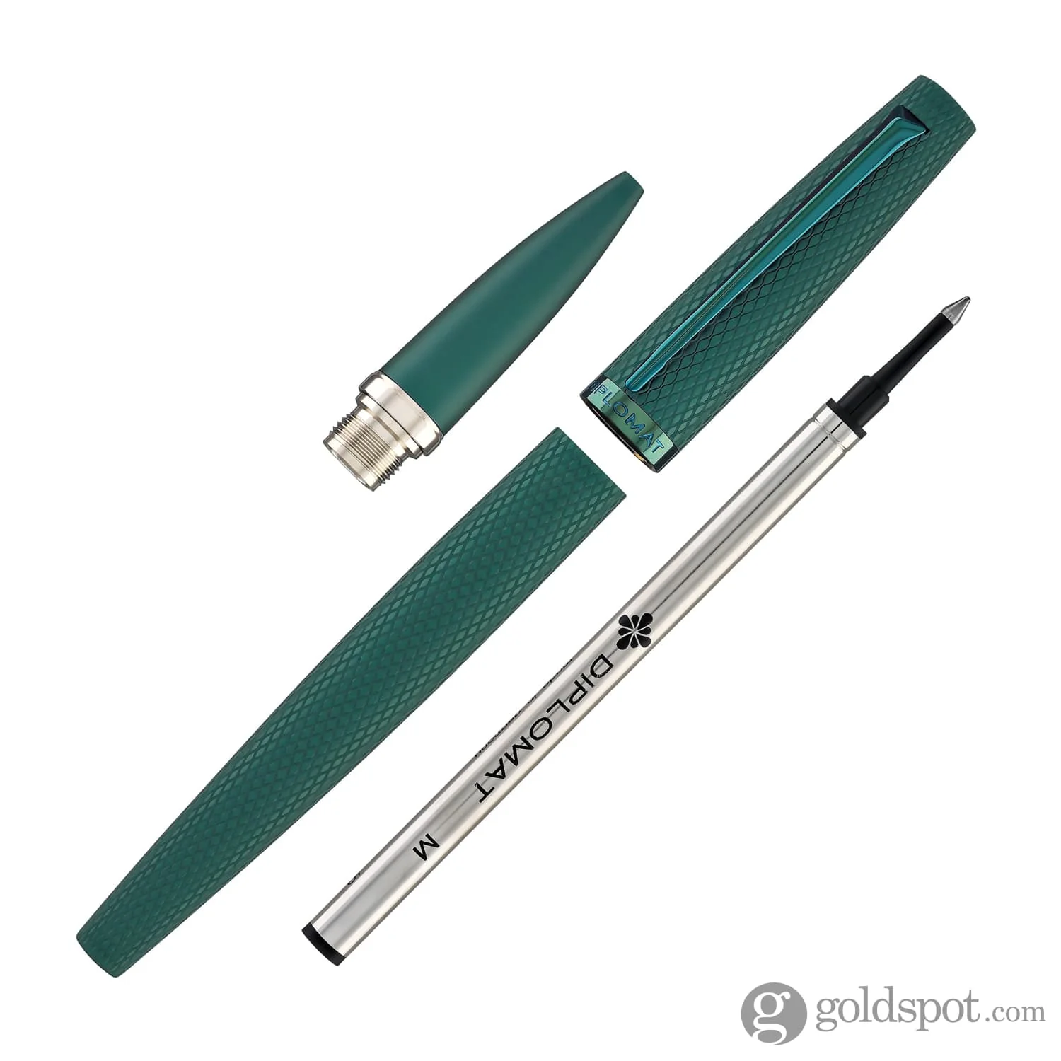 1131-diplomat-viper-rollerball-pen-in-green-guilloche-7.webp Diplomat Viper Rollerball Pen in Green Guilloche