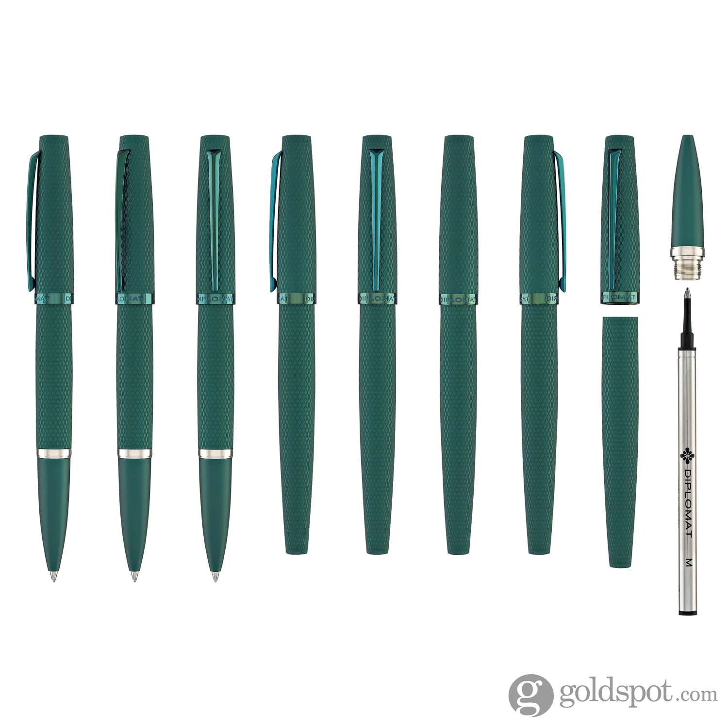 1131-diplomat-viper-rollerball-pen-in-green-guilloche-8.webp Diplomat Viper Rollerball Pen in Green Guilloche