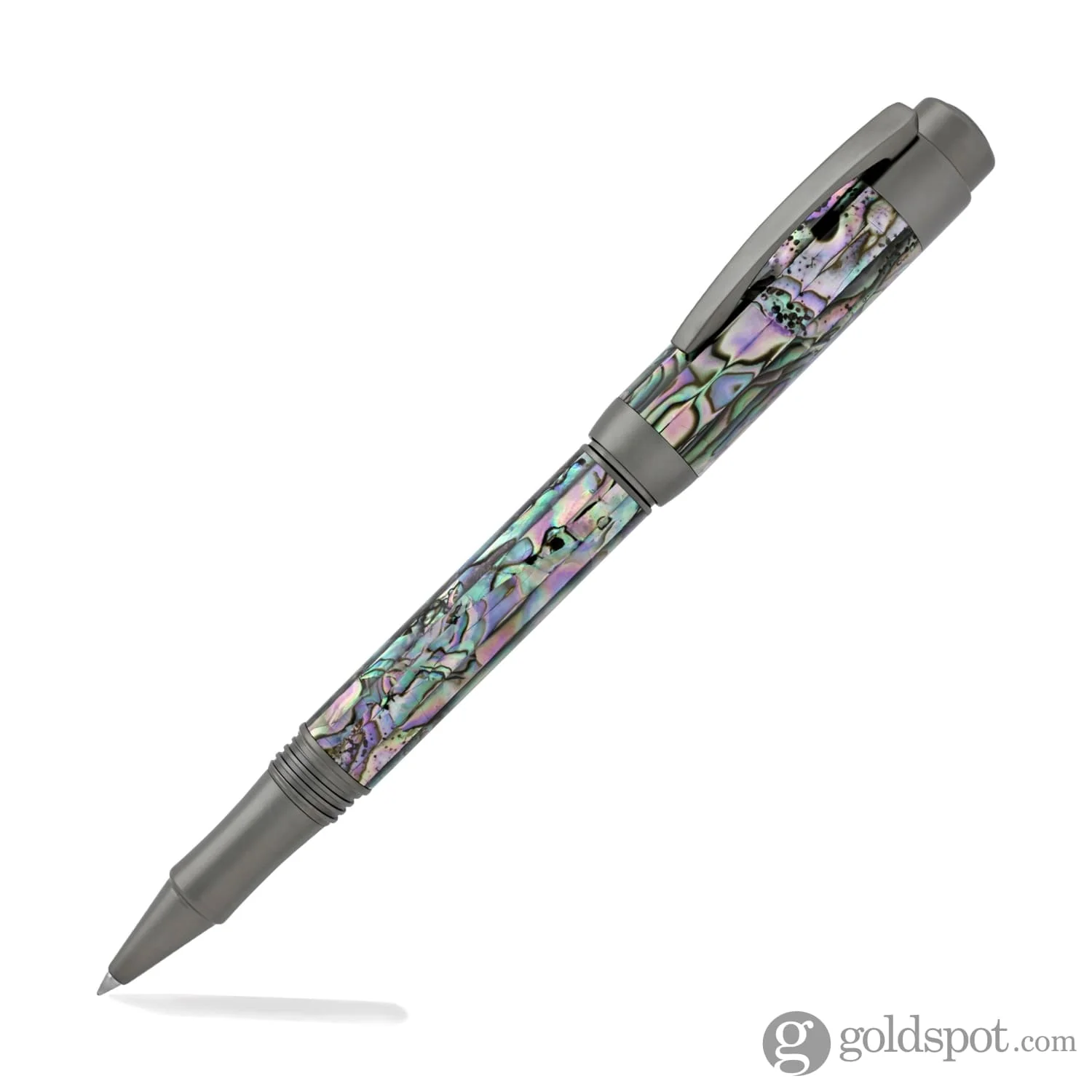 1225-laban-abalone-rollerball-pen-in-new-abalone-with-gunmetal-trim-2.webp Laban Abalone Rollerball Pen in New Abalone with Gunmetal Trim