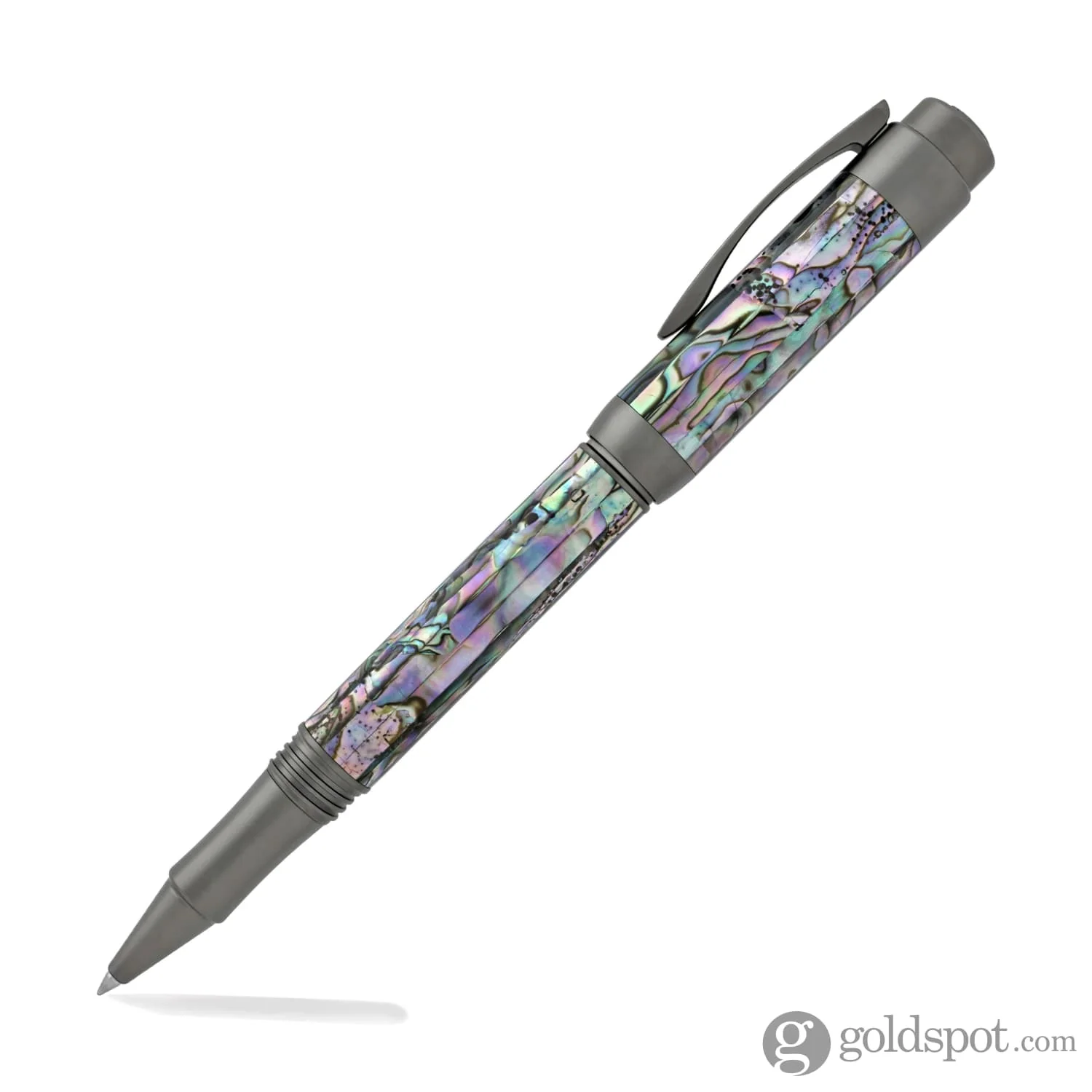 1225-laban-abalone-rollerball-pen-in-new-abalone-with-gunmetal-trim-3.webp Laban Abalone Rollerball Pen in New Abalone with Gunmetal Trim