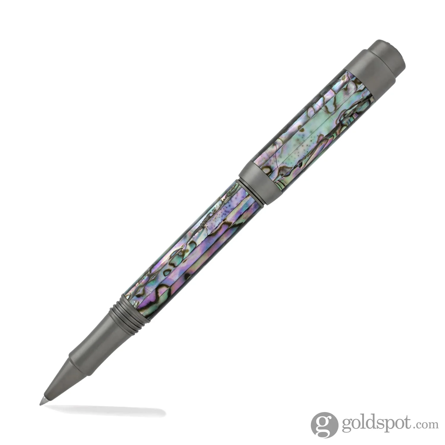 1225-laban-abalone-rollerball-pen-in-new-abalone-with-gunmetal-trim-4.webp Laban Abalone Rollerball Pen in New Abalone with Gunmetal Trim
