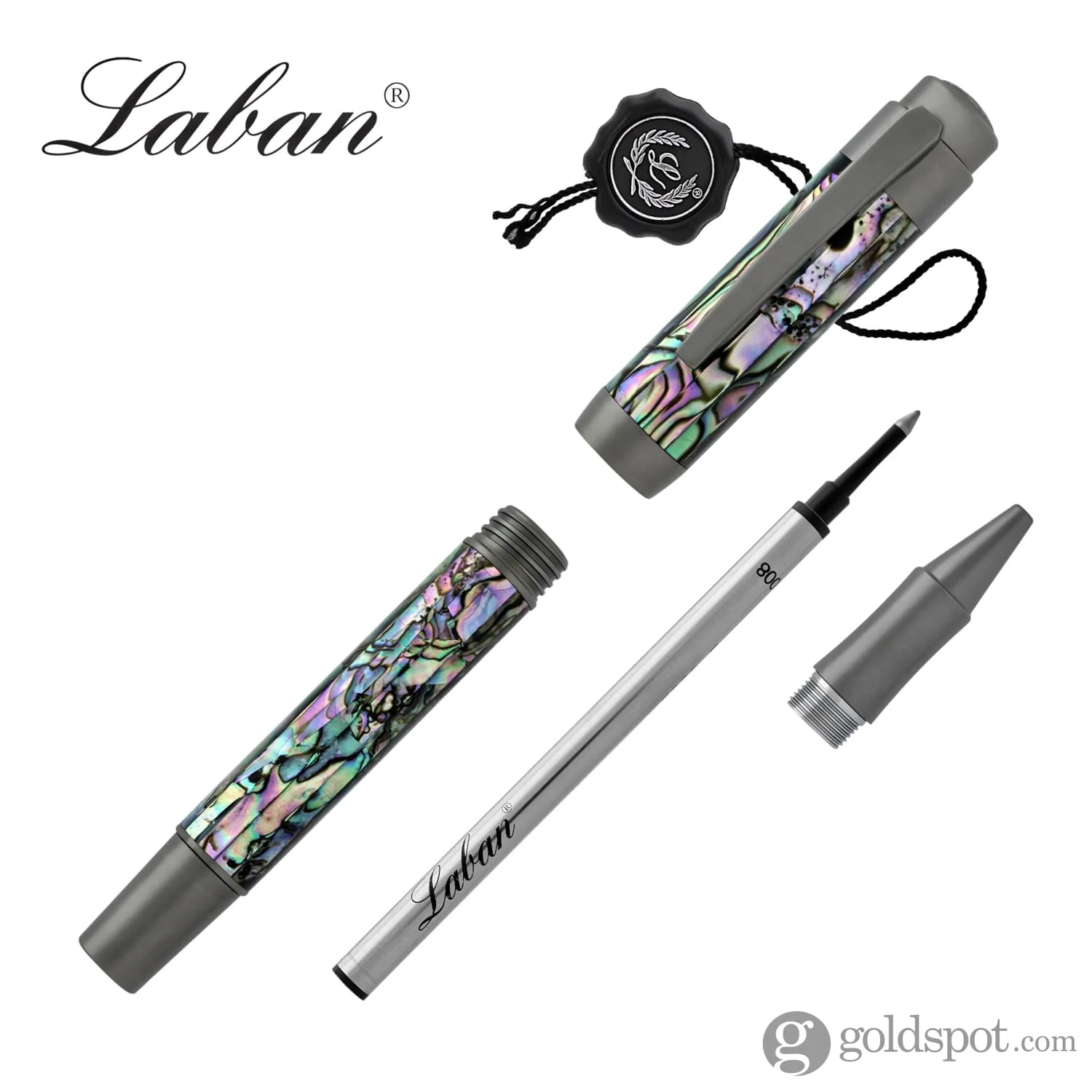 1225-laban-abalone-rollerball-pen-in-new-abalone-with-gunmetal-trim-7.webp Laban Abalone Rollerball Pen in New Abalone with Gunmetal Trim