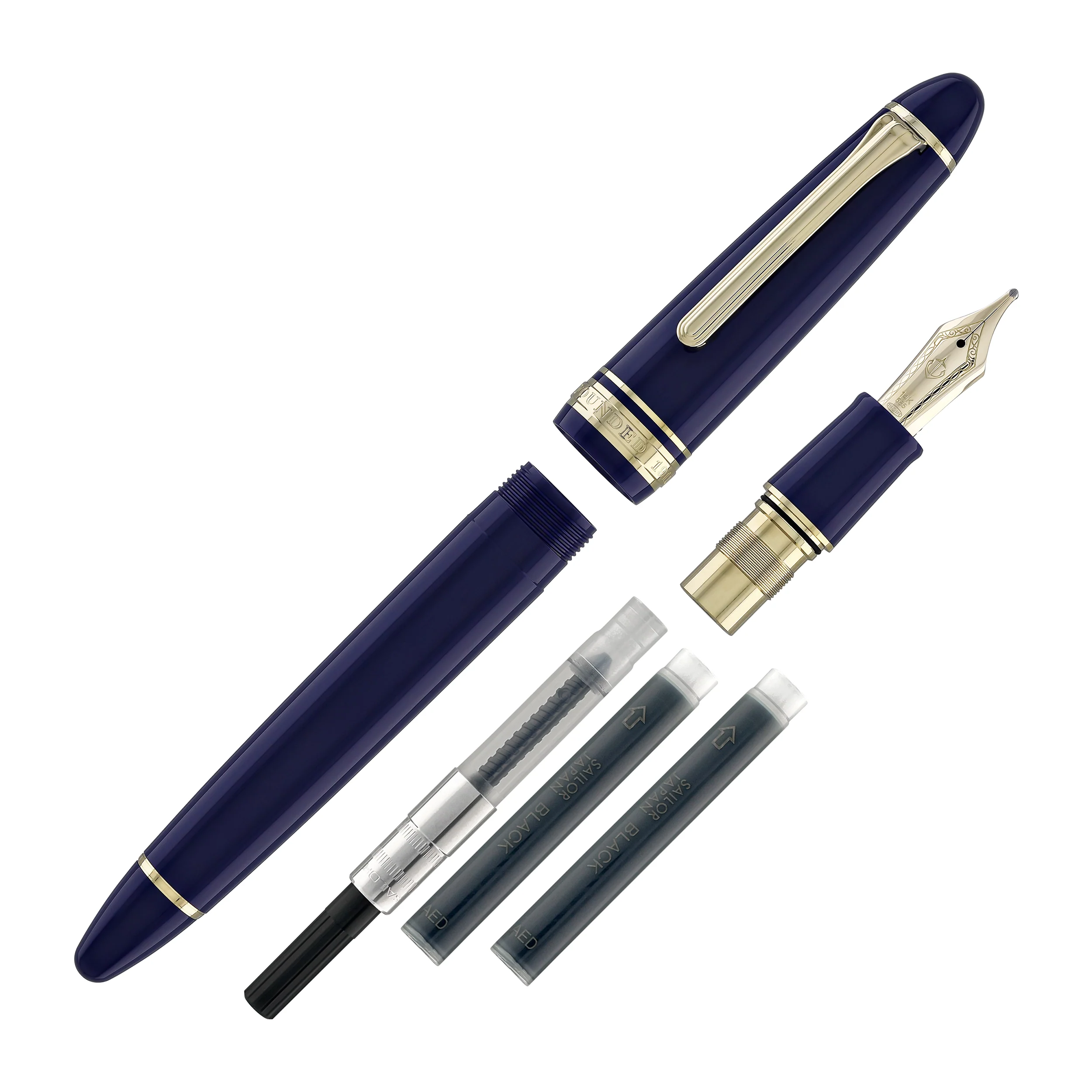 123-sailor-1911-large-fountain-pen-in-blue-14kt-gold-nib-8.webp Sailor 1911 Large Fountain Pen in Blue - 14kt Gold Nib