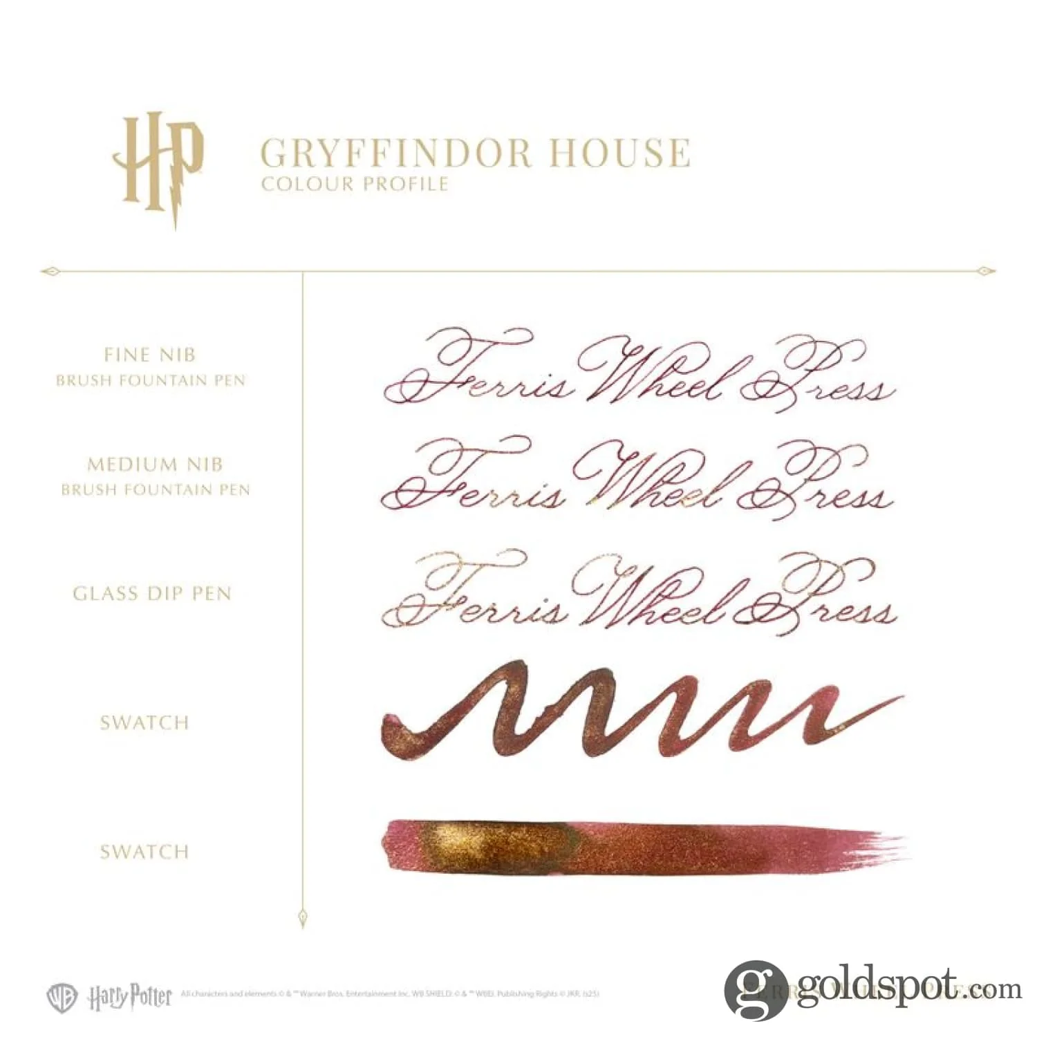 Ferris Wheel Press x Harry Potter Themed Dabbler Pen & Ink Set in Gryffindor