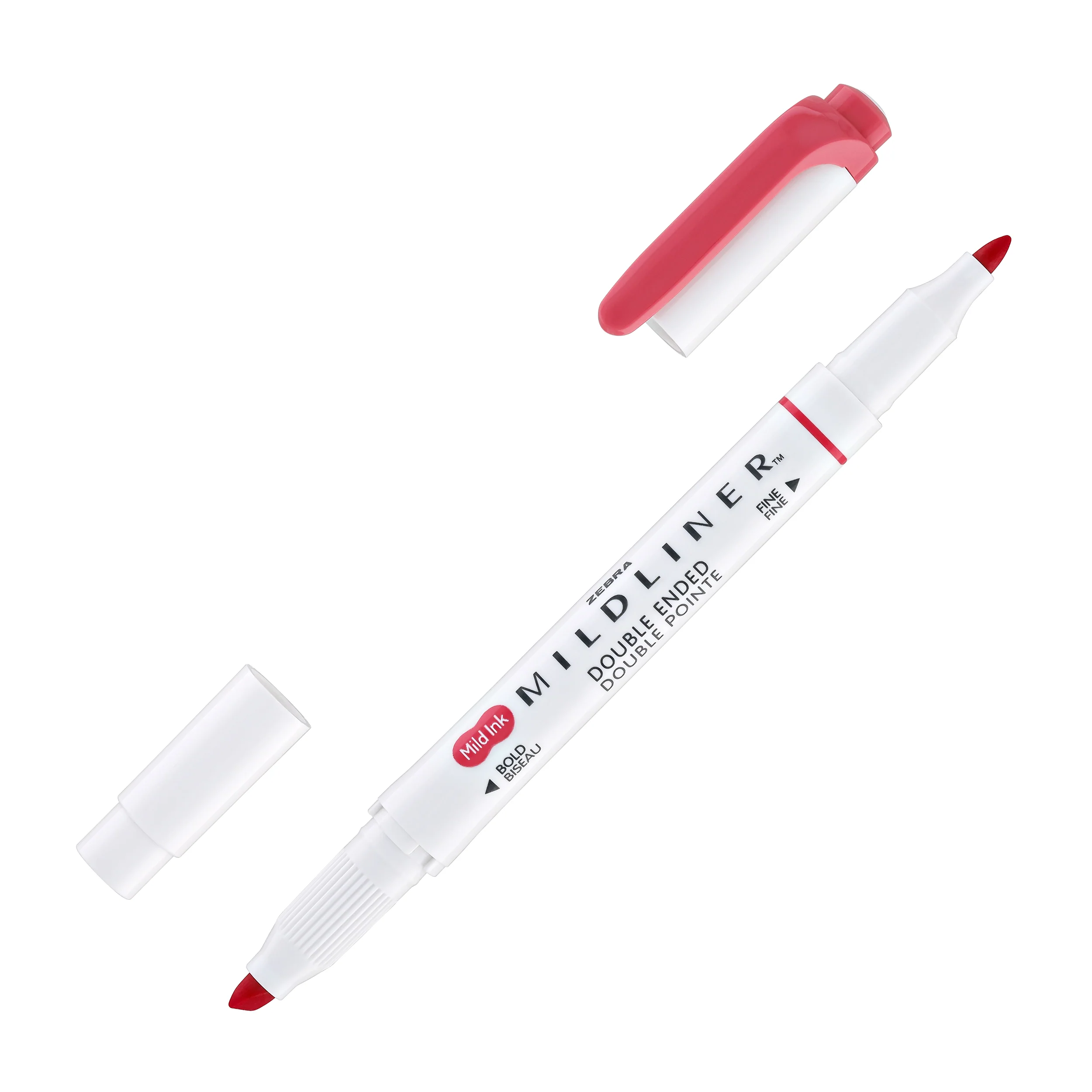 1272-zebra-mildliner-dual-tip-highlighter-in-red-2.webp Zebra Mildliner Dual-Tip Highlighter in Red