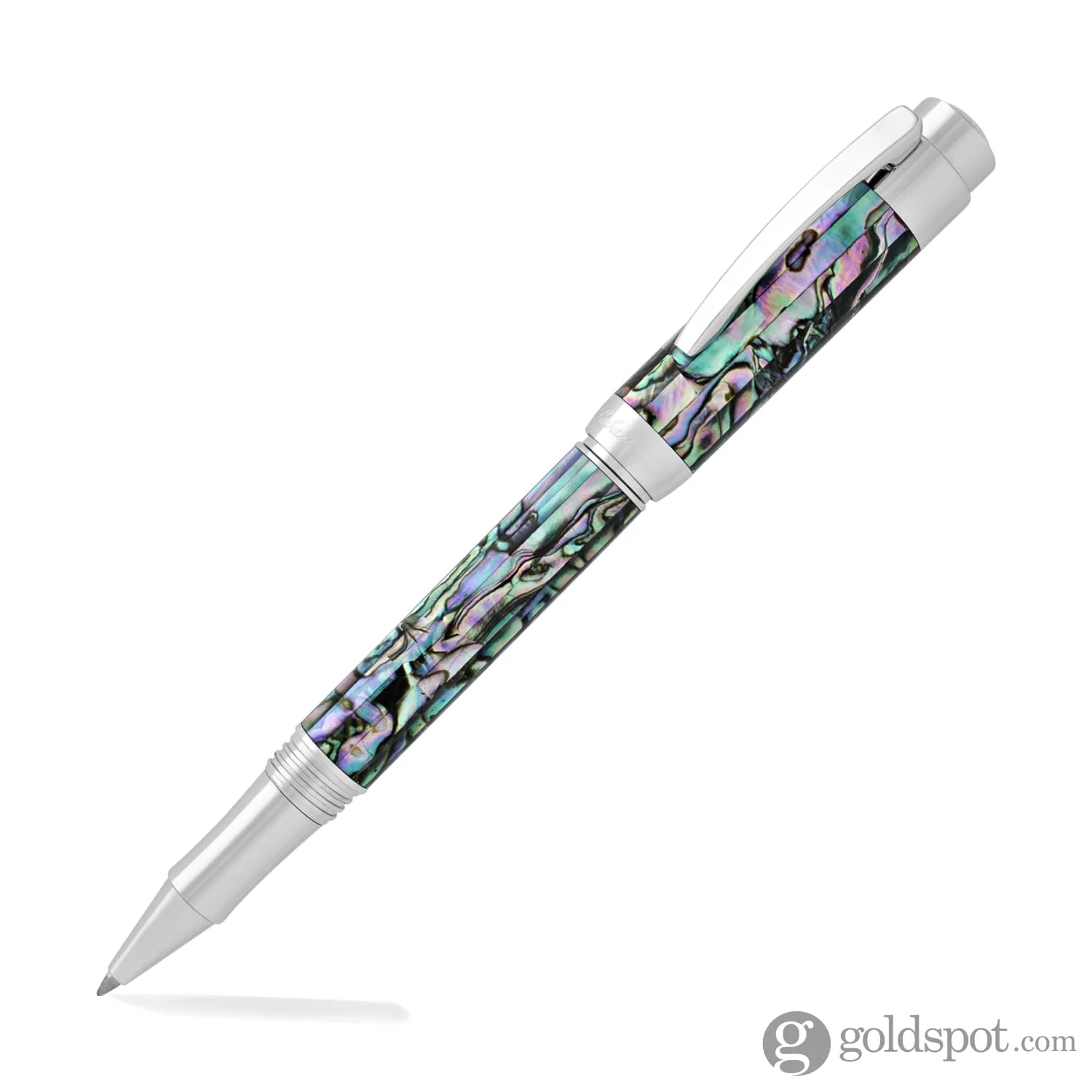 Laban Abalone Rollerball Pen in New Abalone with Chrome Trim