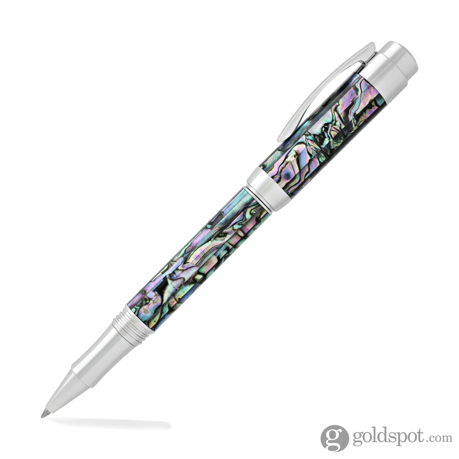Laban Abalone Rollerball Pen in New Abalone with Chrome Trim