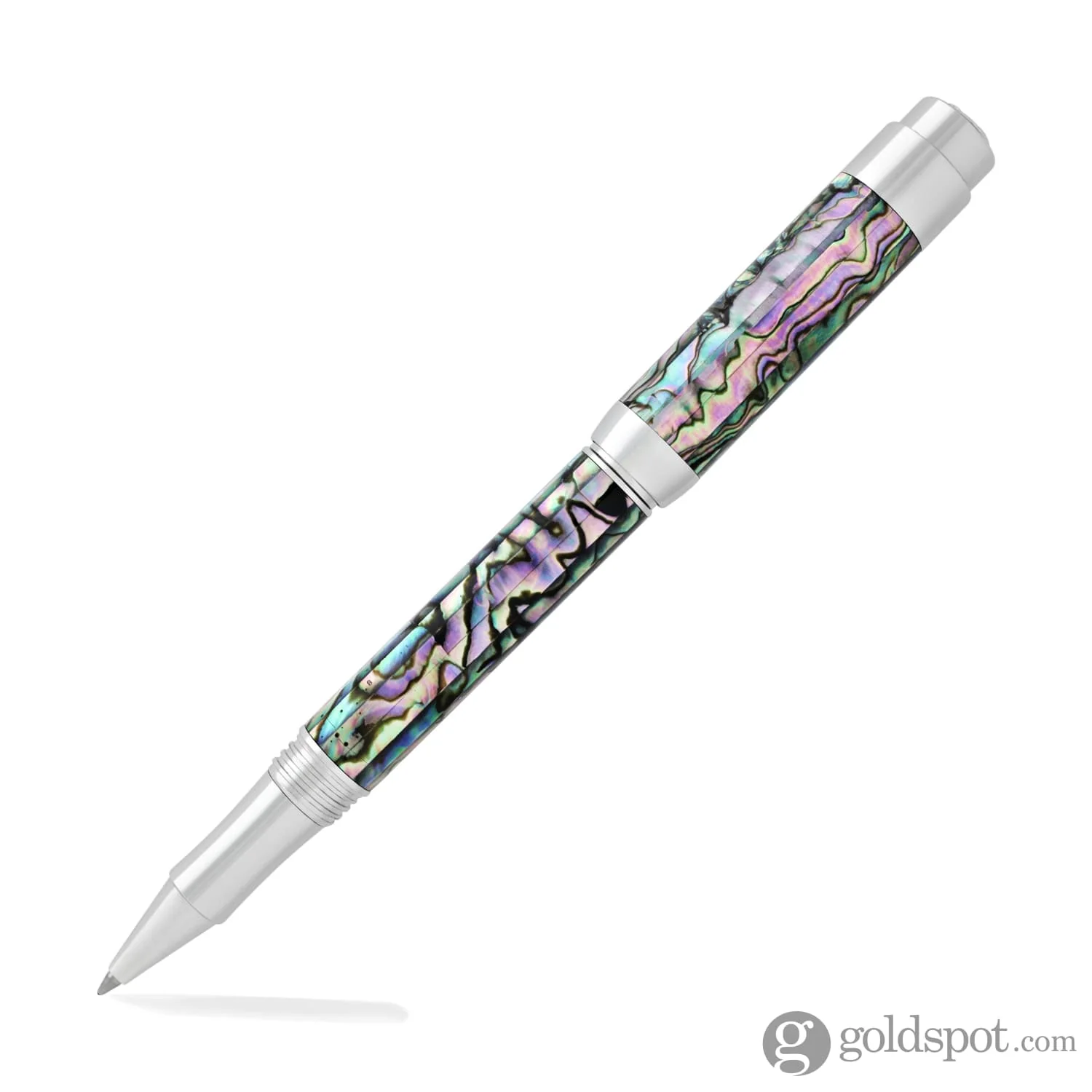 Laban Abalone Rollerball Pen in New Abalone with Chrome Trim