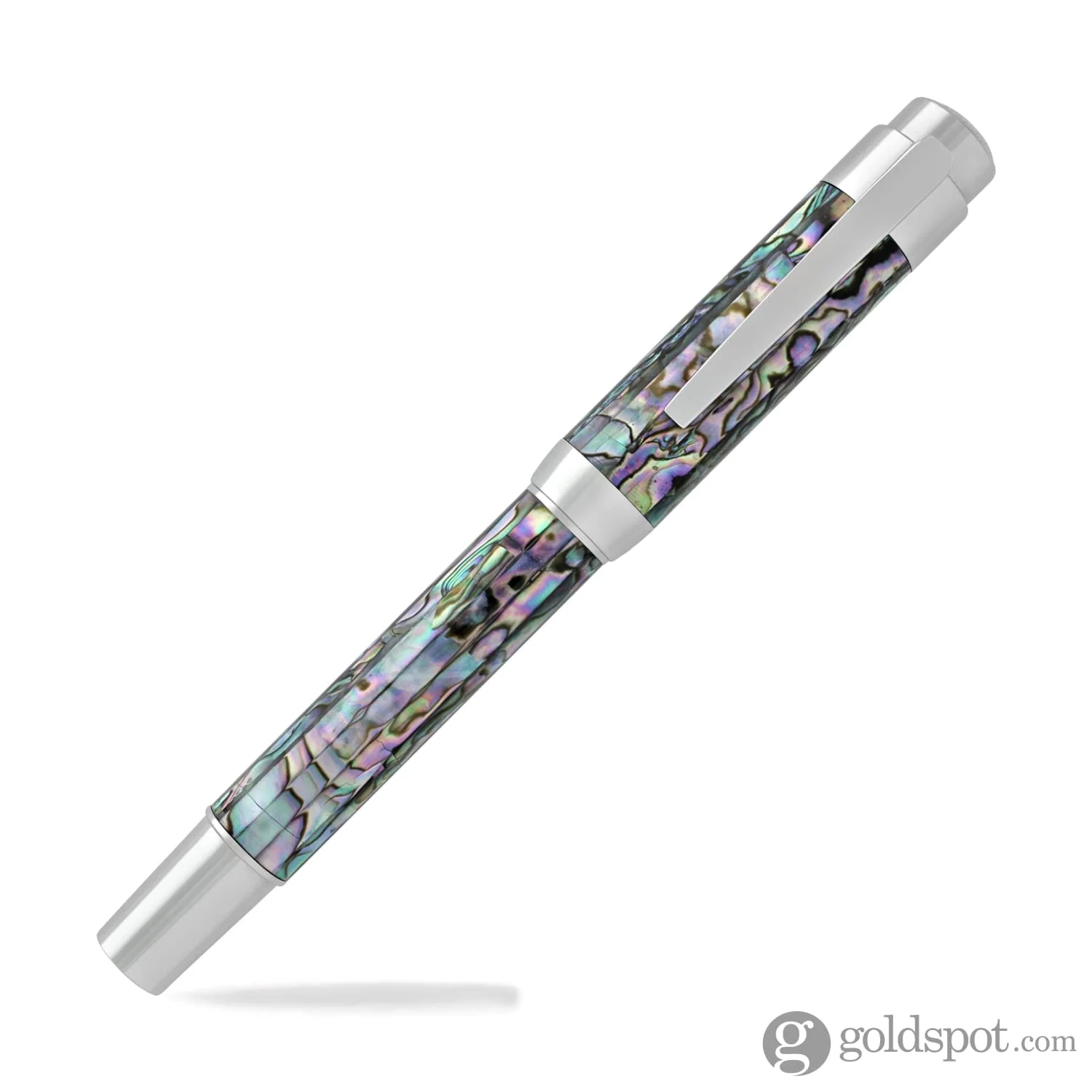 Laban Abalone Rollerball Pen in New Abalone with Chrome Trim
