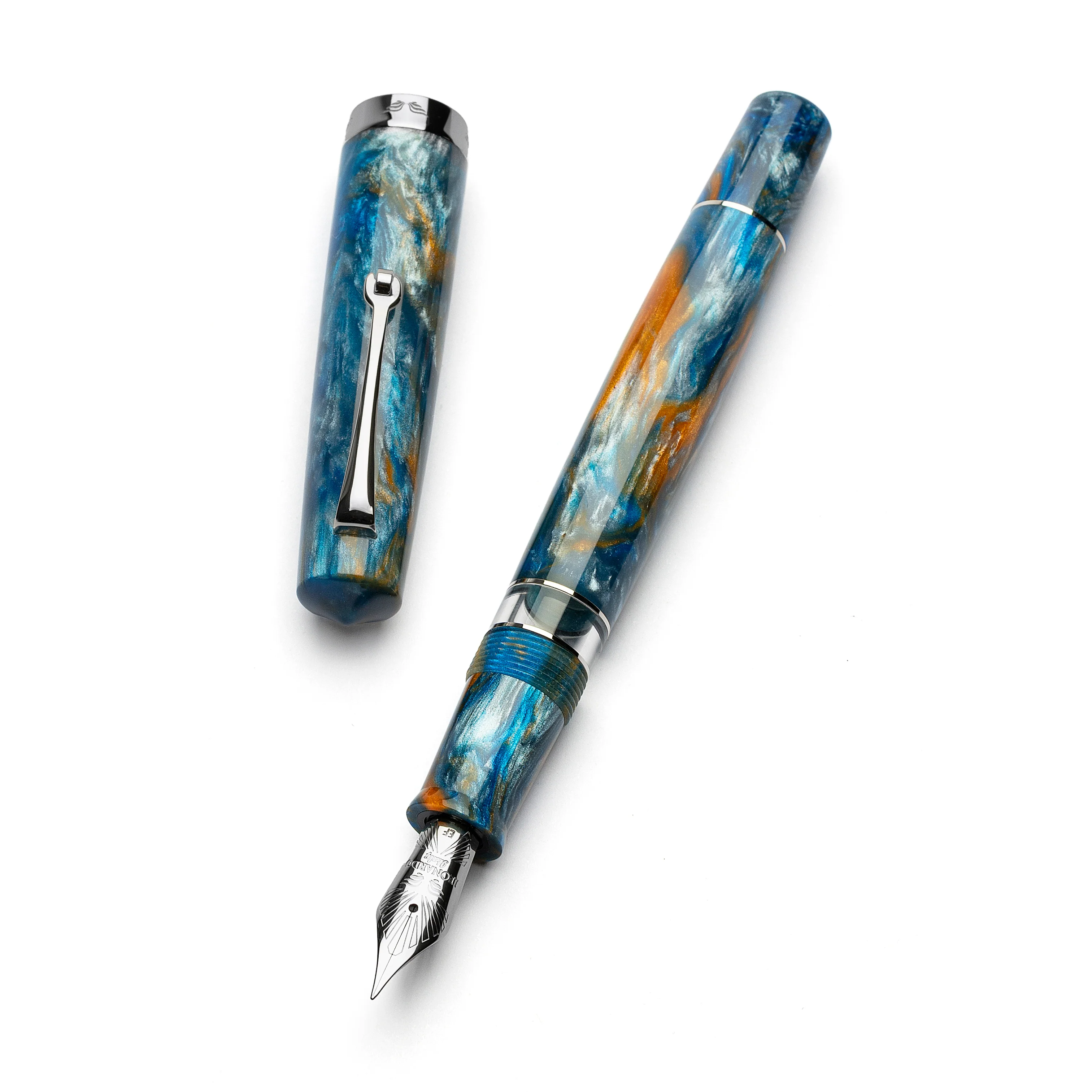 1295-leonardo-momento-magico-fountain-pen-in-fantasie-ocean-sunrise-silver-trim-1.webp Leonardo Momento Magico Fountain Pen in Fantasie Ocean Sunrise, Silver Trim