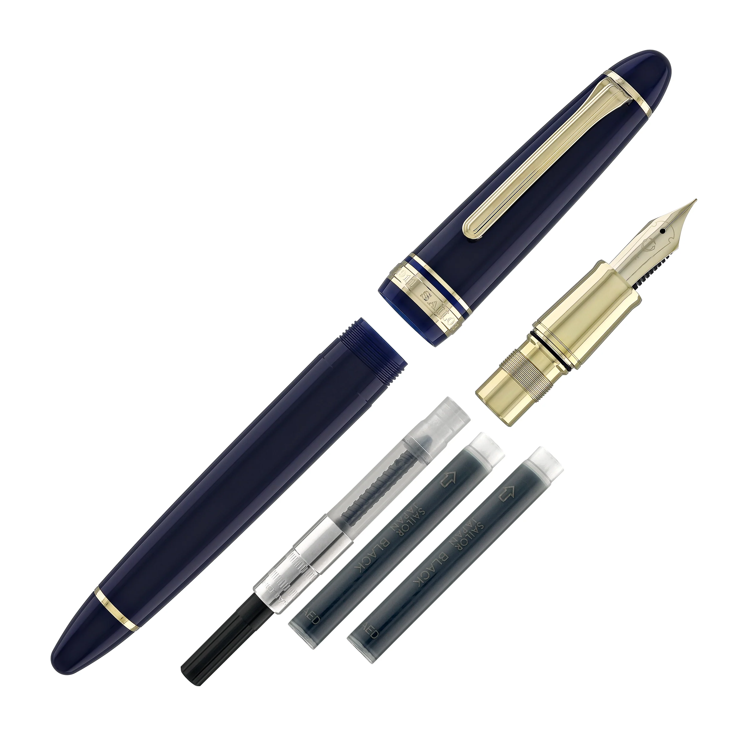 Sailor 1911 Casual L Stable Fountain Pen in Muted Blue, Gold Trim