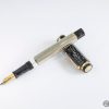 Omas Cobra Fountain Pen in Silver Guilloché - 14K