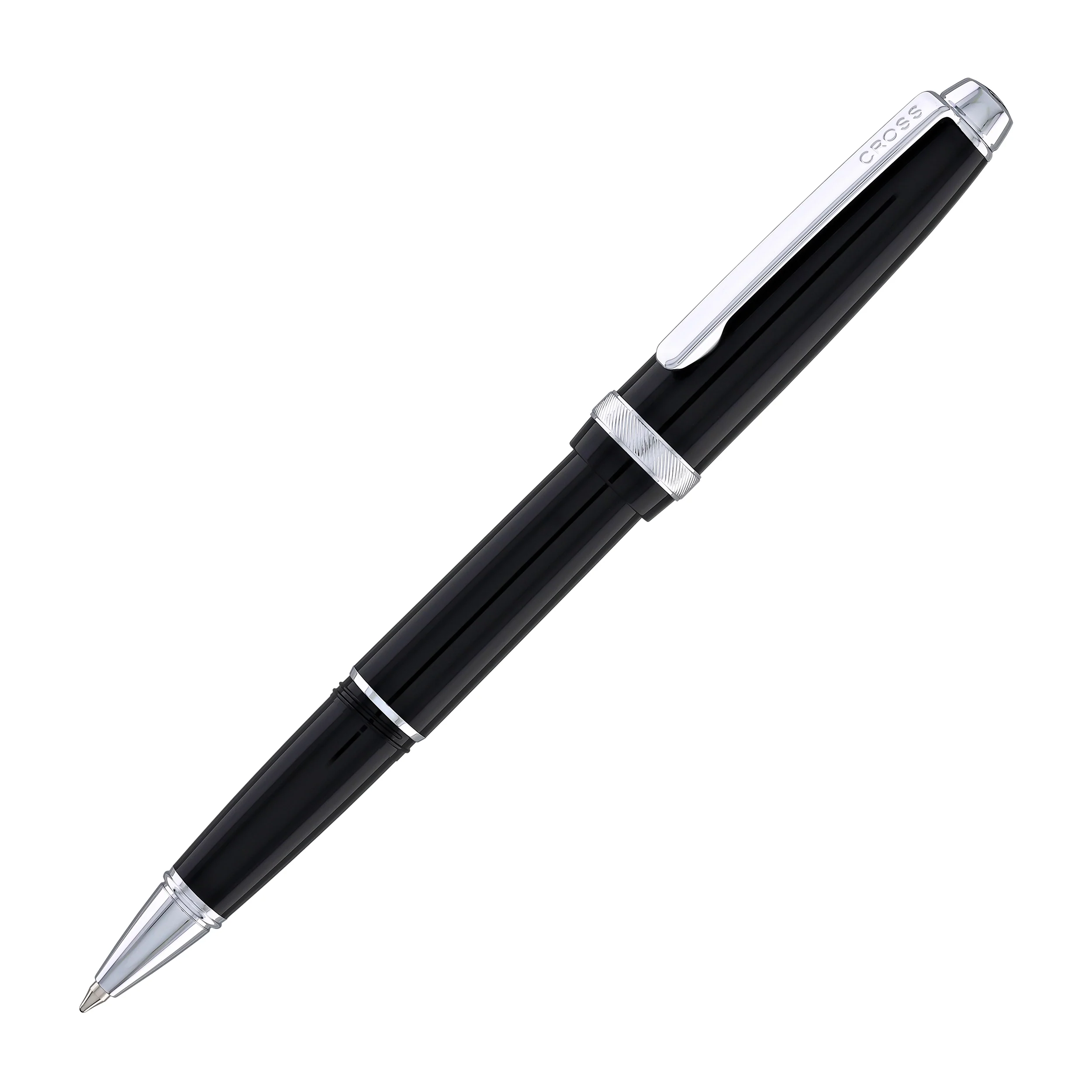 Cross Lume Ballpoint Pen in Obsidian Black with Polished Chrome Appointments
