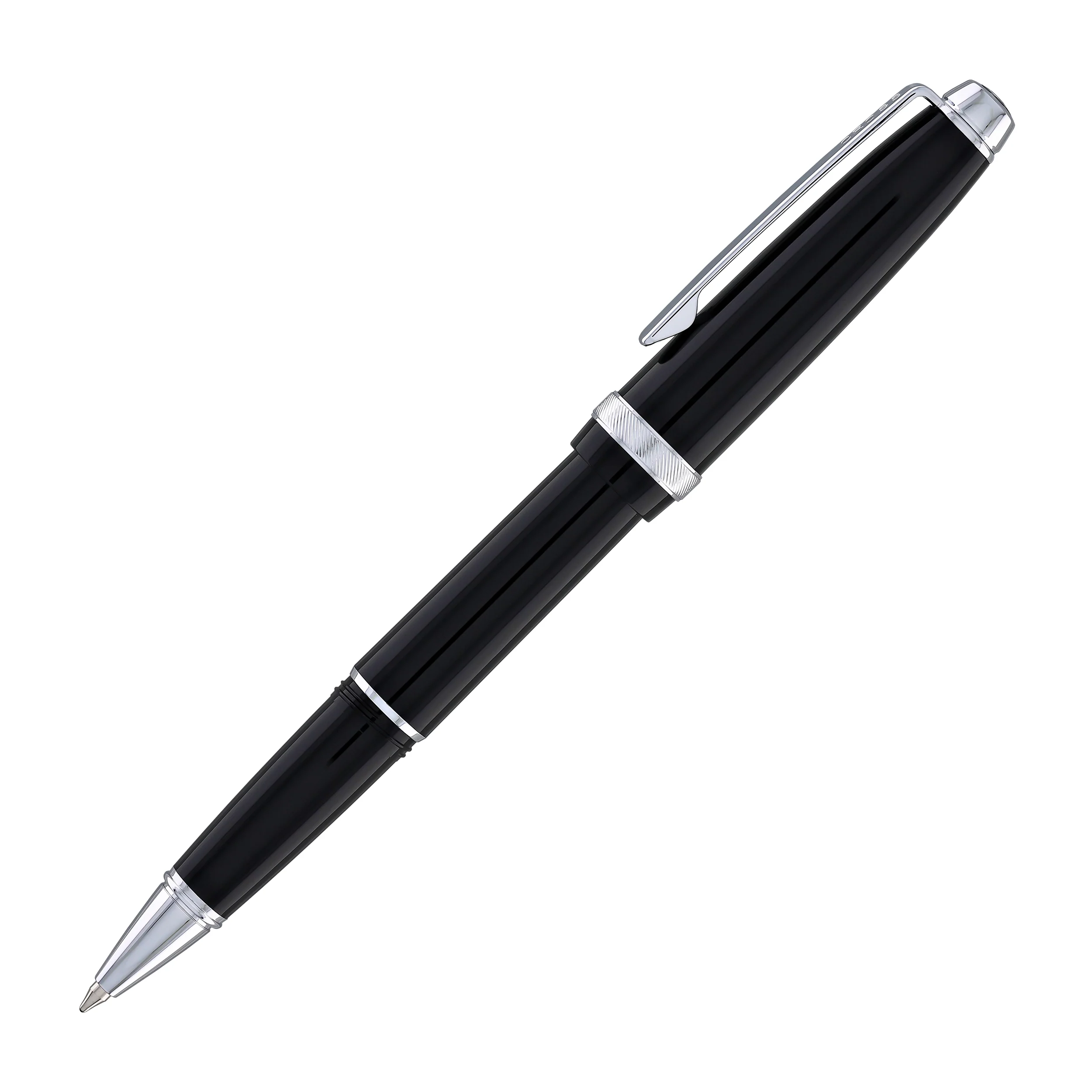 Cross Lume Ballpoint Pen in Obsidian Black with Polished Chrome Appointments