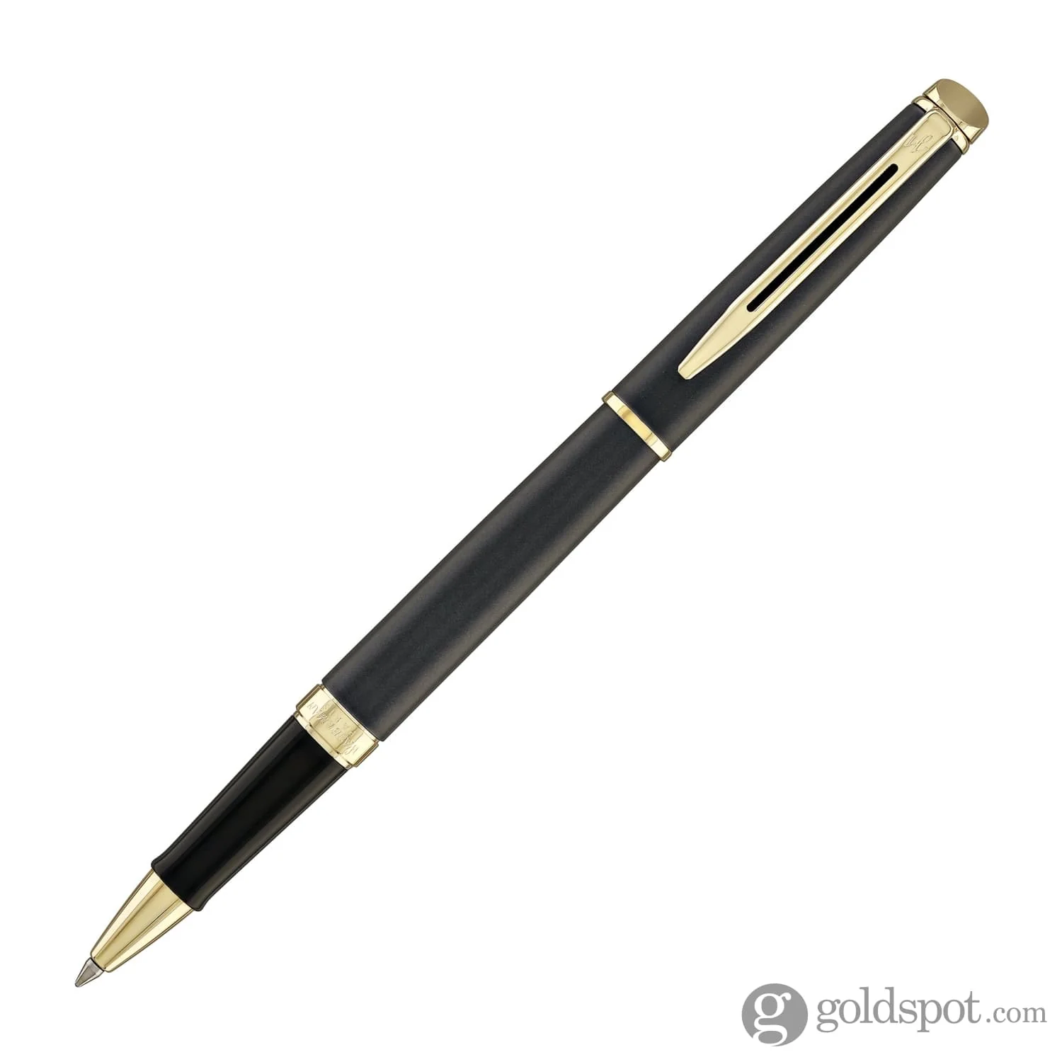 Waterman Hémisphère Rollerball Pen in Lava Black with Gold Trim