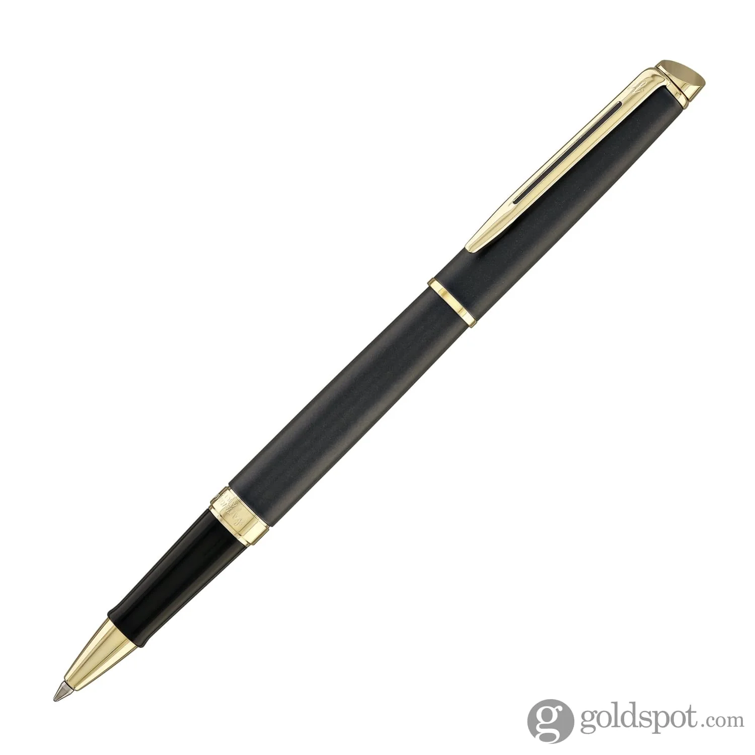 Waterman Hémisphère Rollerball Pen in Lava Black with Gold Trim