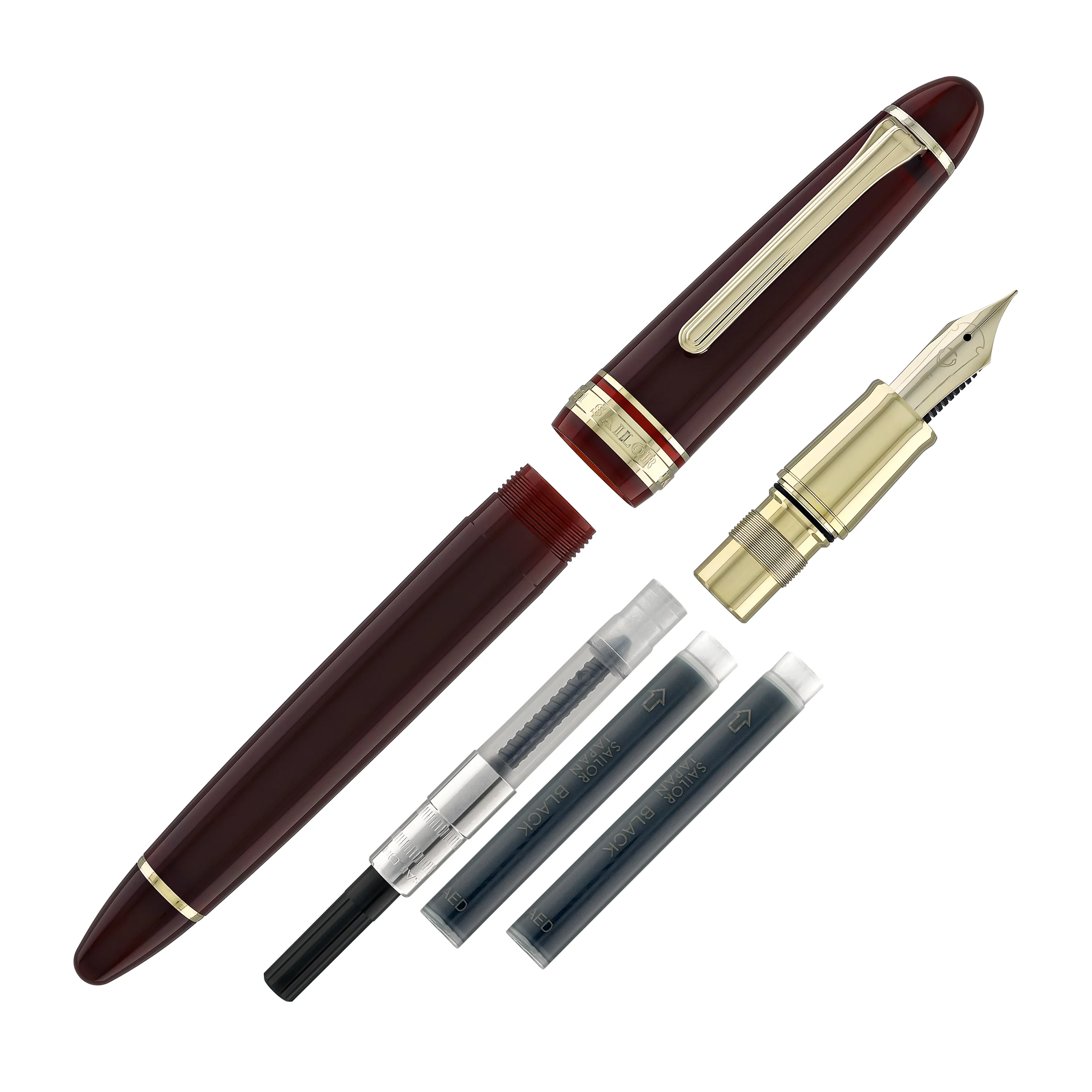 Sailor 1911 Casual L Stable Fountain Pen in Muted Red, Gold Trim
