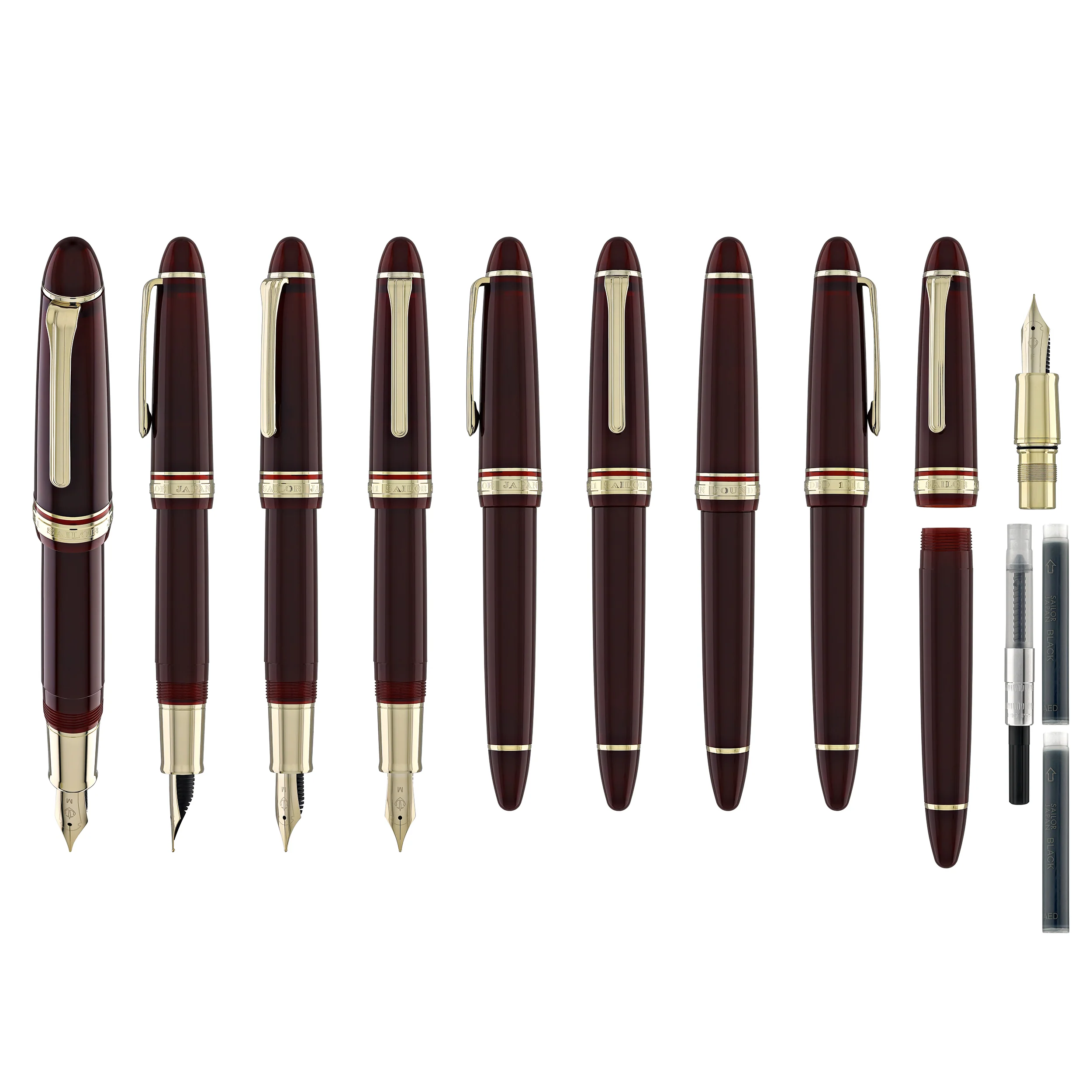 Sailor 1911 Casual L Stable Fountain Pen in Muted Red, Gold Trim