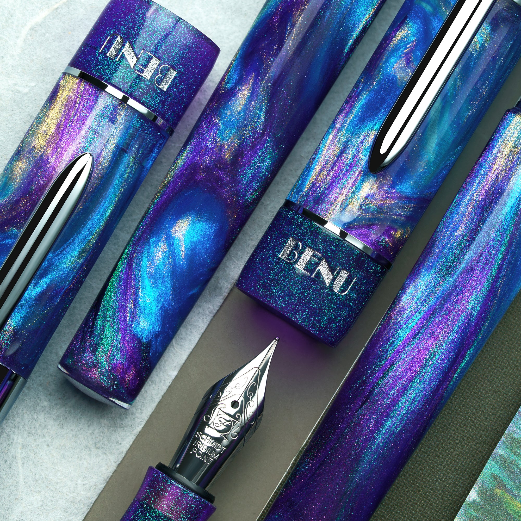 1402-benu-tribute-fountain-pen-in-monet-10.jpg Benu Tribute Fountain Pen in Monet