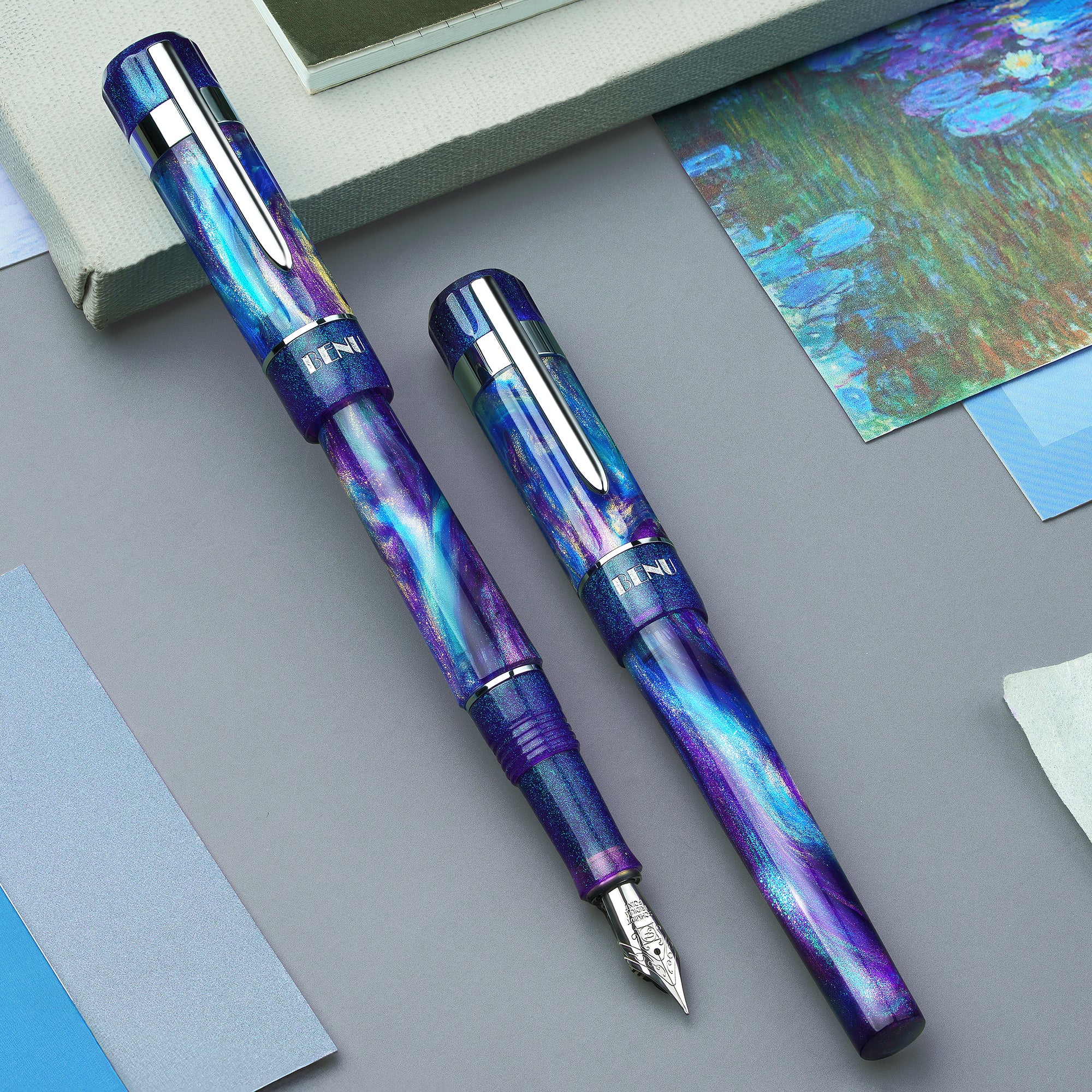 1402-benu-tribute-fountain-pen-in-monet-12.jpg Benu Tribute Fountain Pen in Monet