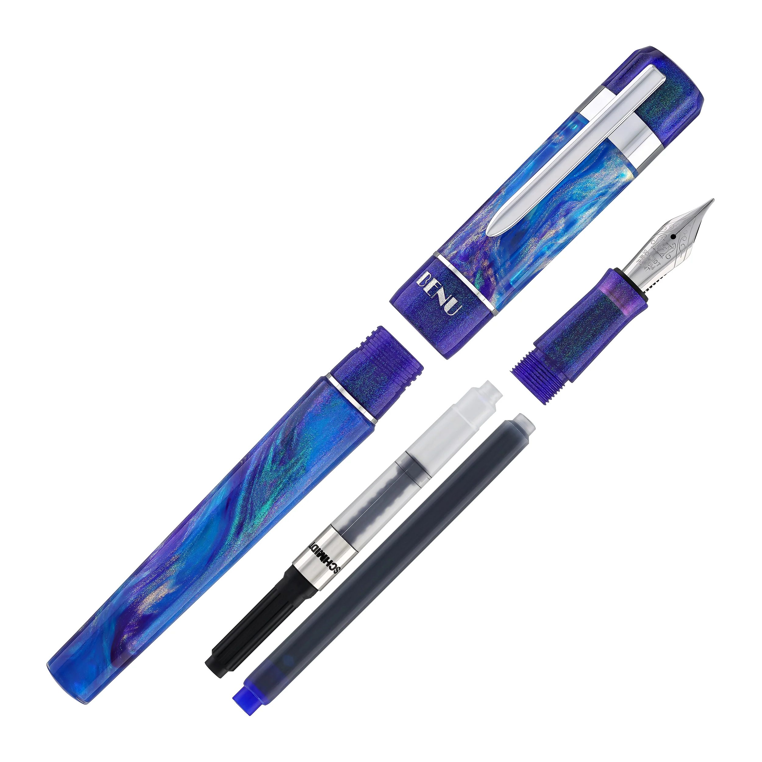 1402-benu-tribute-fountain-pen-in-monet-7.webp Benu Tribute Fountain Pen in Monet