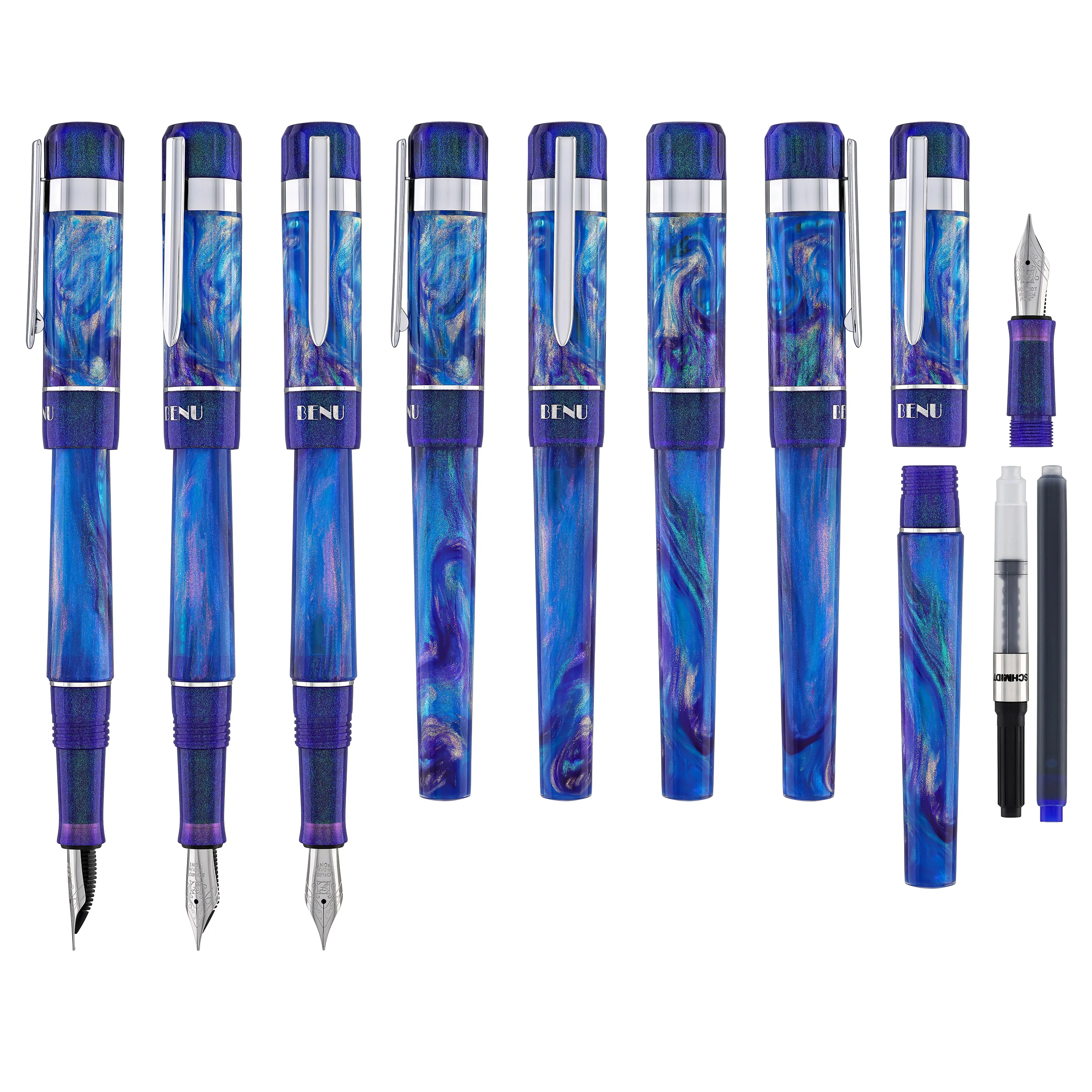 1402-benu-tribute-fountain-pen-in-monet-8.webp Benu Tribute Fountain Pen in Monet