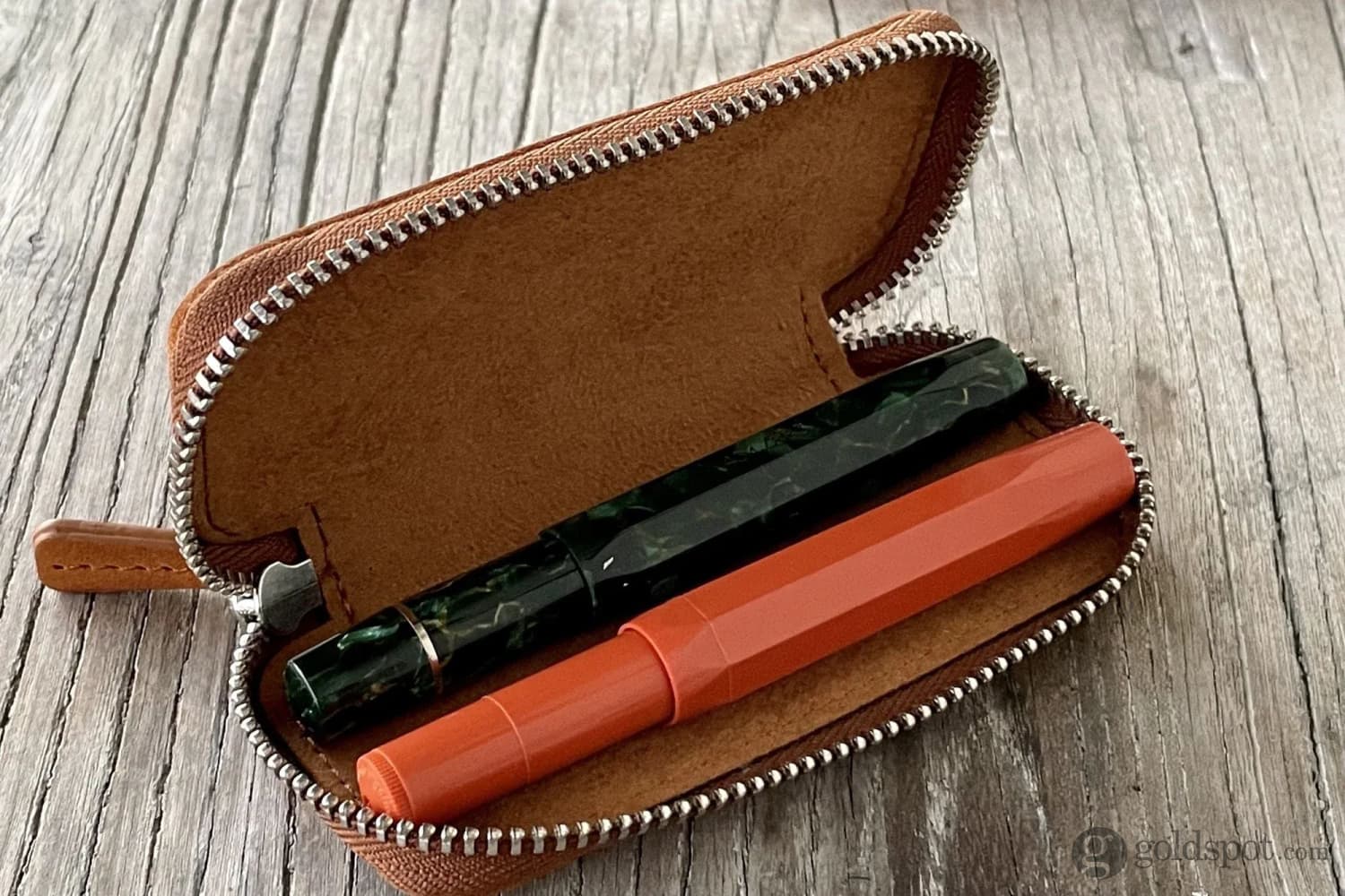 1423-galen-leather-2-pen-case-for-kaweco-pocket-pen-in-crazy-horse-brown-3.jpg Galen Leather 2 Pen Case for Kaweco - Pocket Pen in Crazy Horse Brown