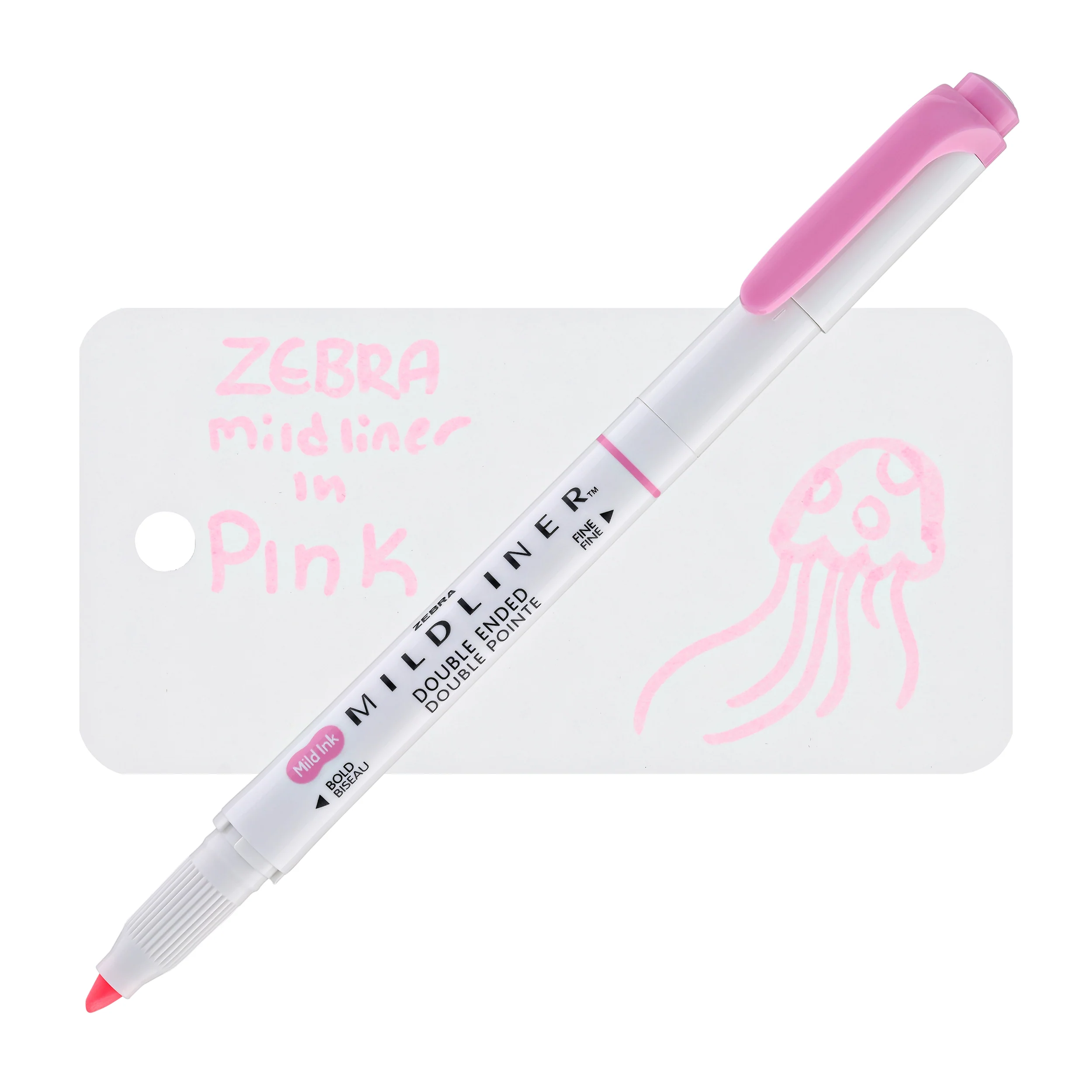 Zebra Mildliner Dual-Tip Highlighter in Pink