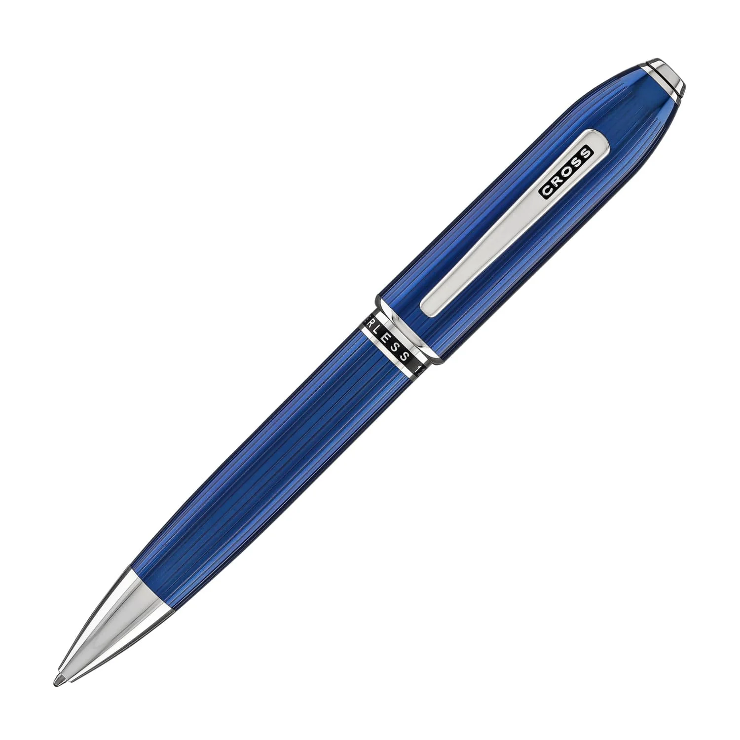 1438-cross-peerless-ballpoint-pen-in-translucent-quartz-blue-1.webp Cross Peerless Ballpoint Pen in Translucent Quartz Blue