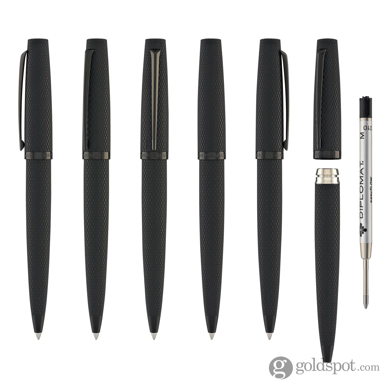 1446-diplomat-viper-ballpoint-pen-in-black-guilloche-6.webp Diplomat Viper Ballpoint Pen in Black Guilloche