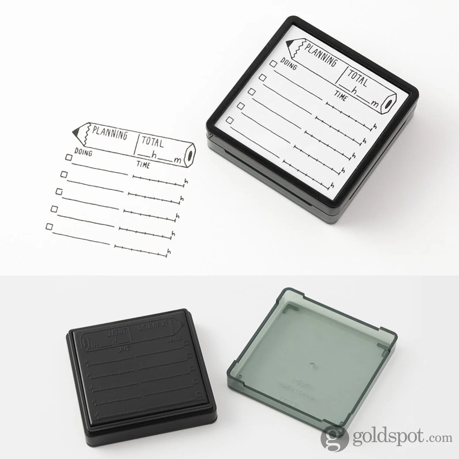 Midori Paintable Stamp Pre-Inked in Planning