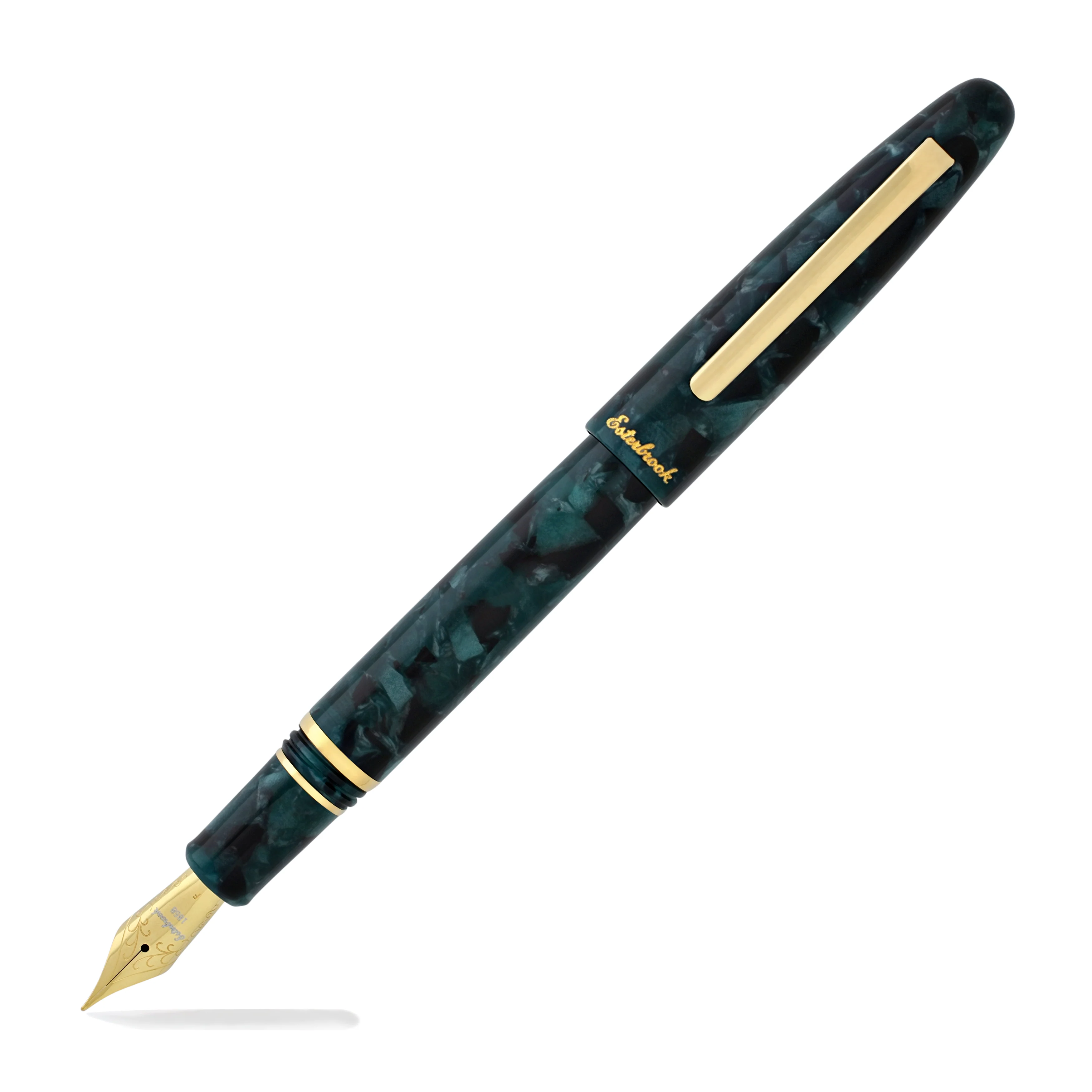 1460-esterbrook-estie-fountain-pen-in-evergreen-with-gold-trim-1.webp Esterbrook Estie Fountain Pen in Evergreen with Gold Trim