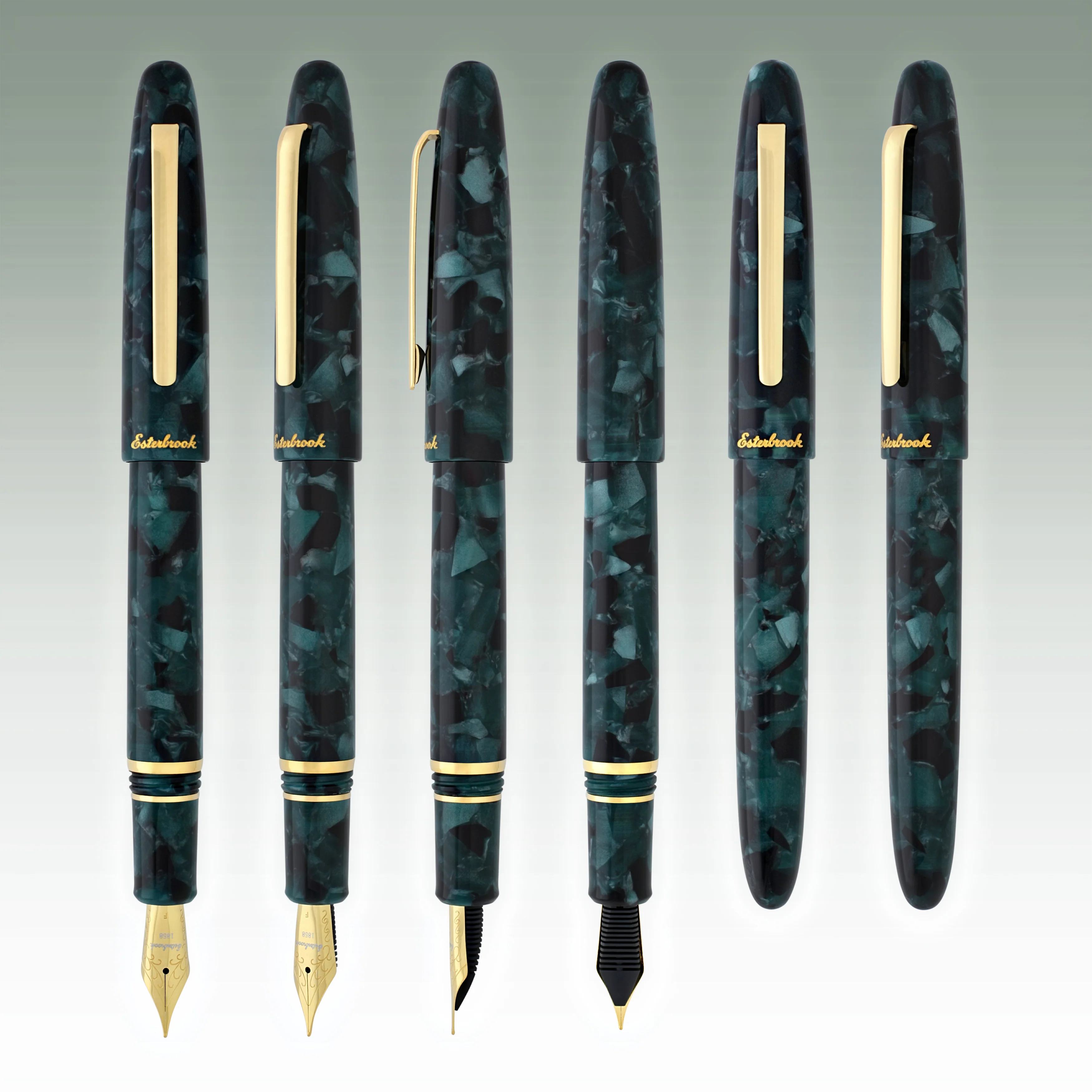 Esterbrook Estie Fountain Pen in Evergreen with Gold Trim