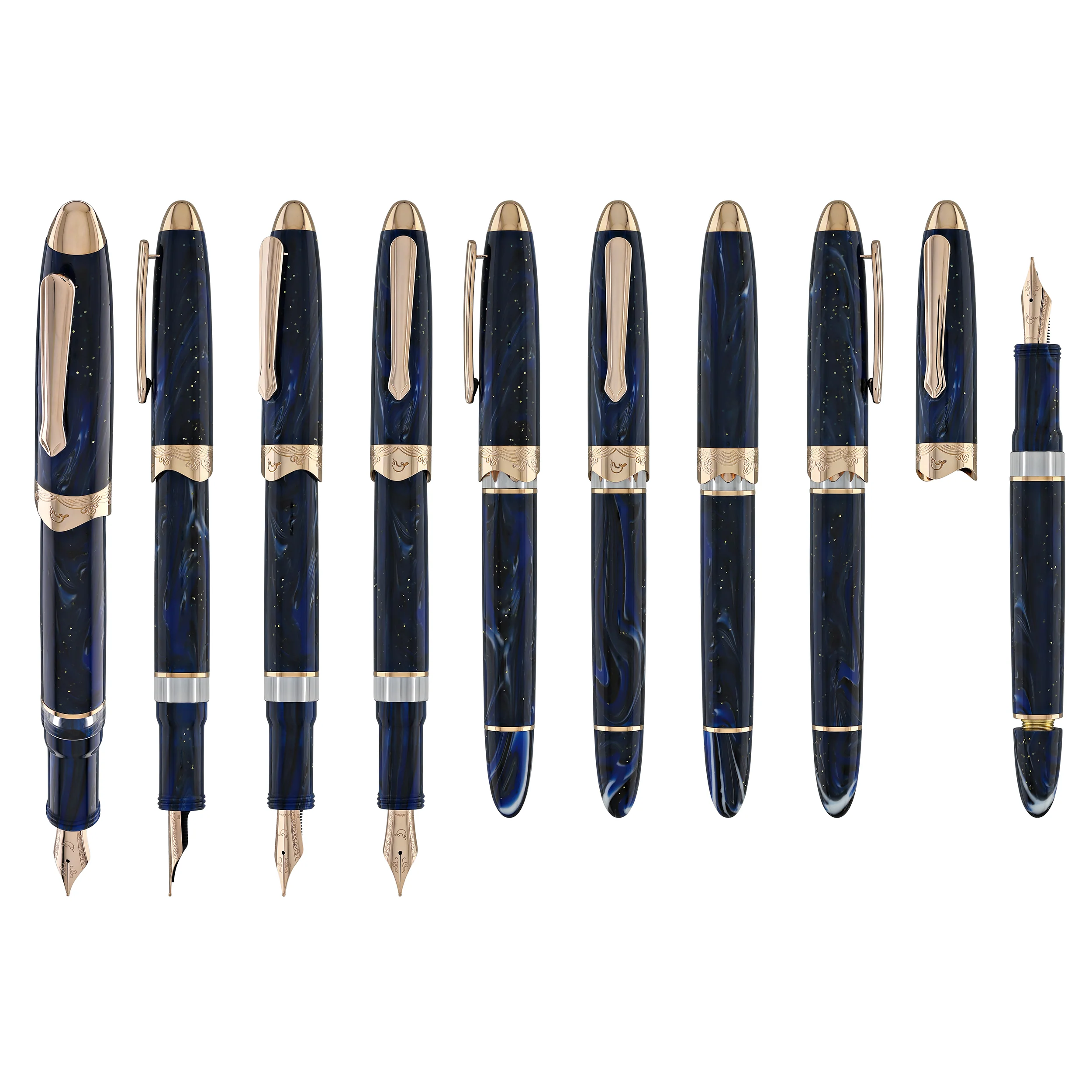 Nahvalur Horizon Fountain Pen in Nebula