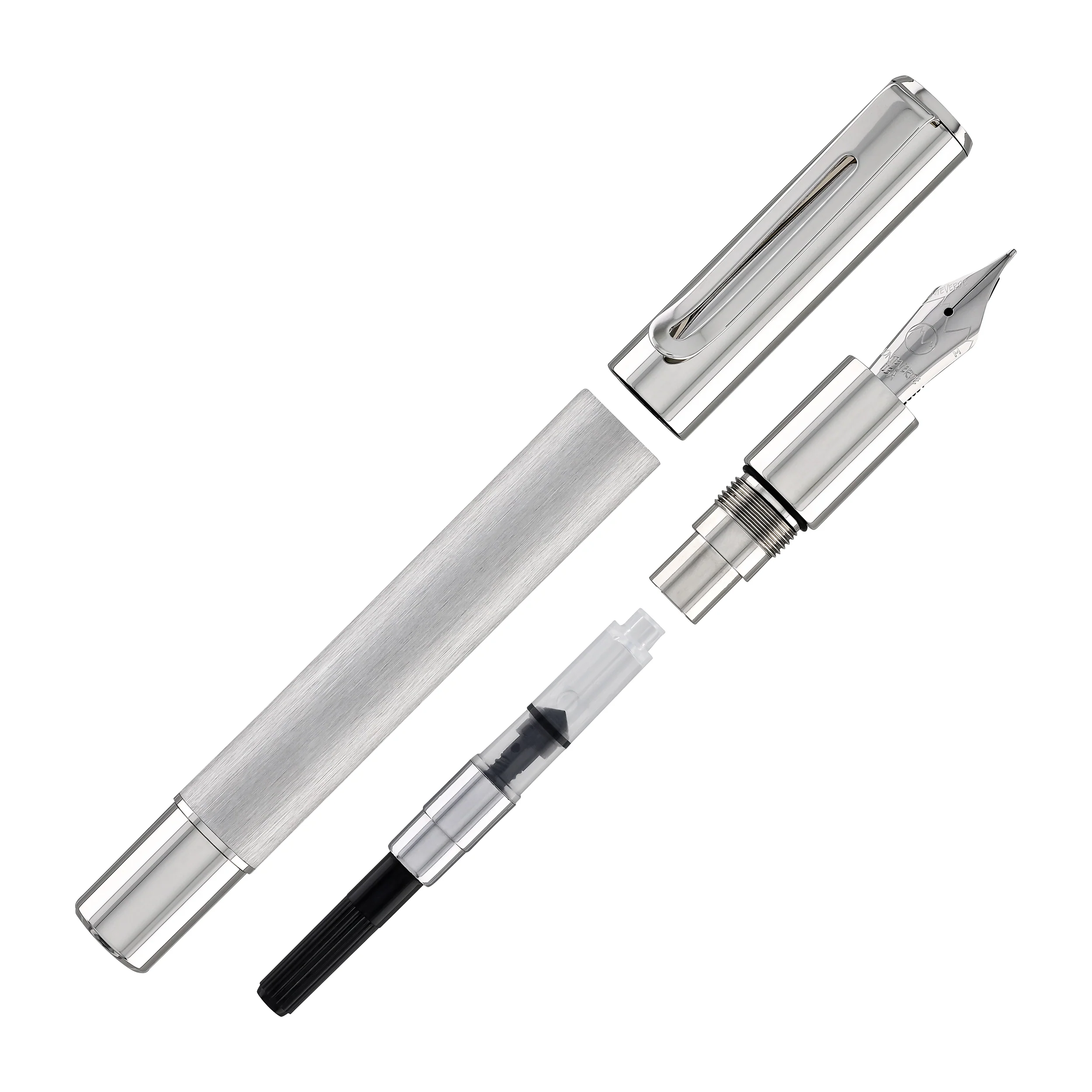 Monteverde USA Ritma Fountain Pen in Brushed Stainless Steel