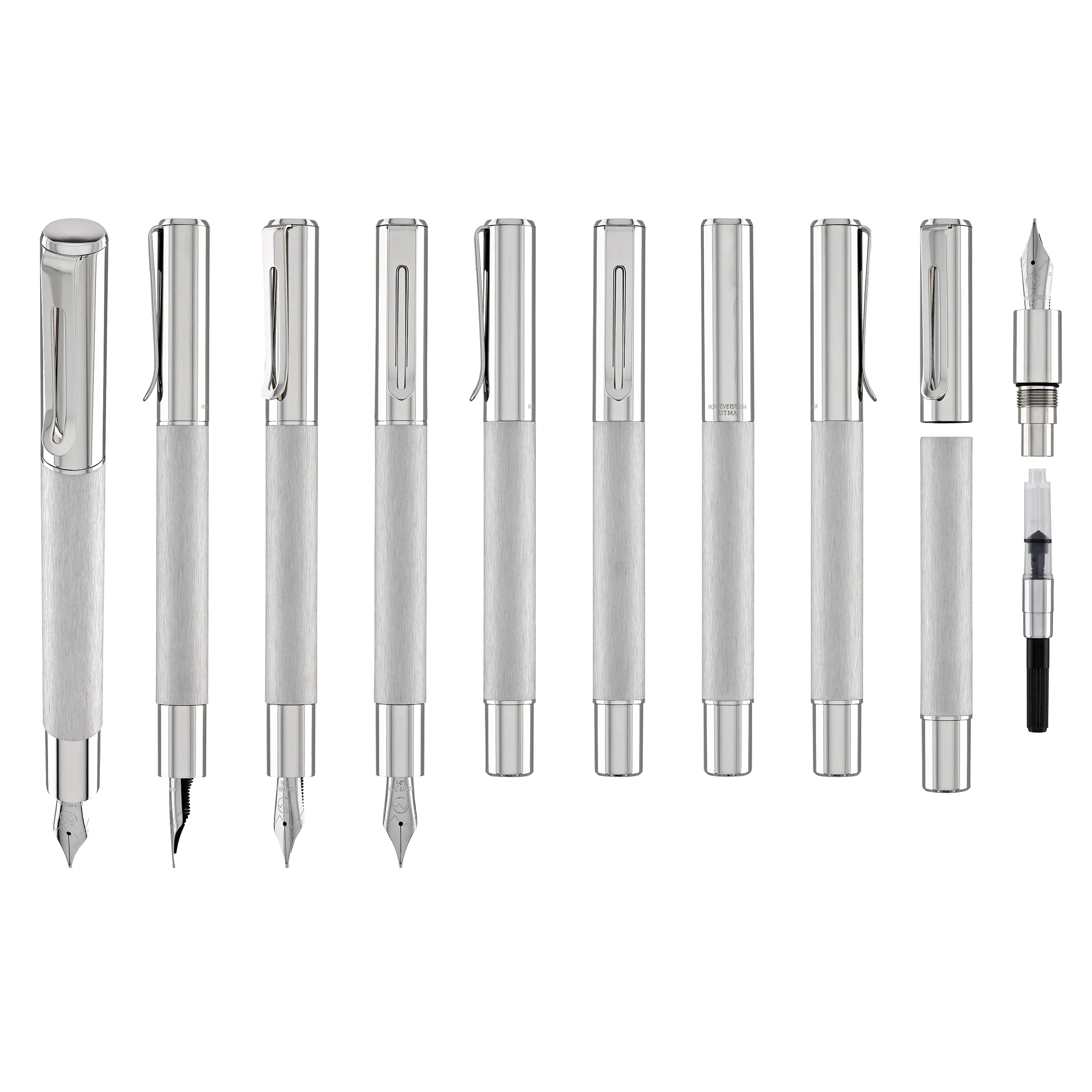 Monteverde USA Ritma Fountain Pen in Brushed Stainless Steel