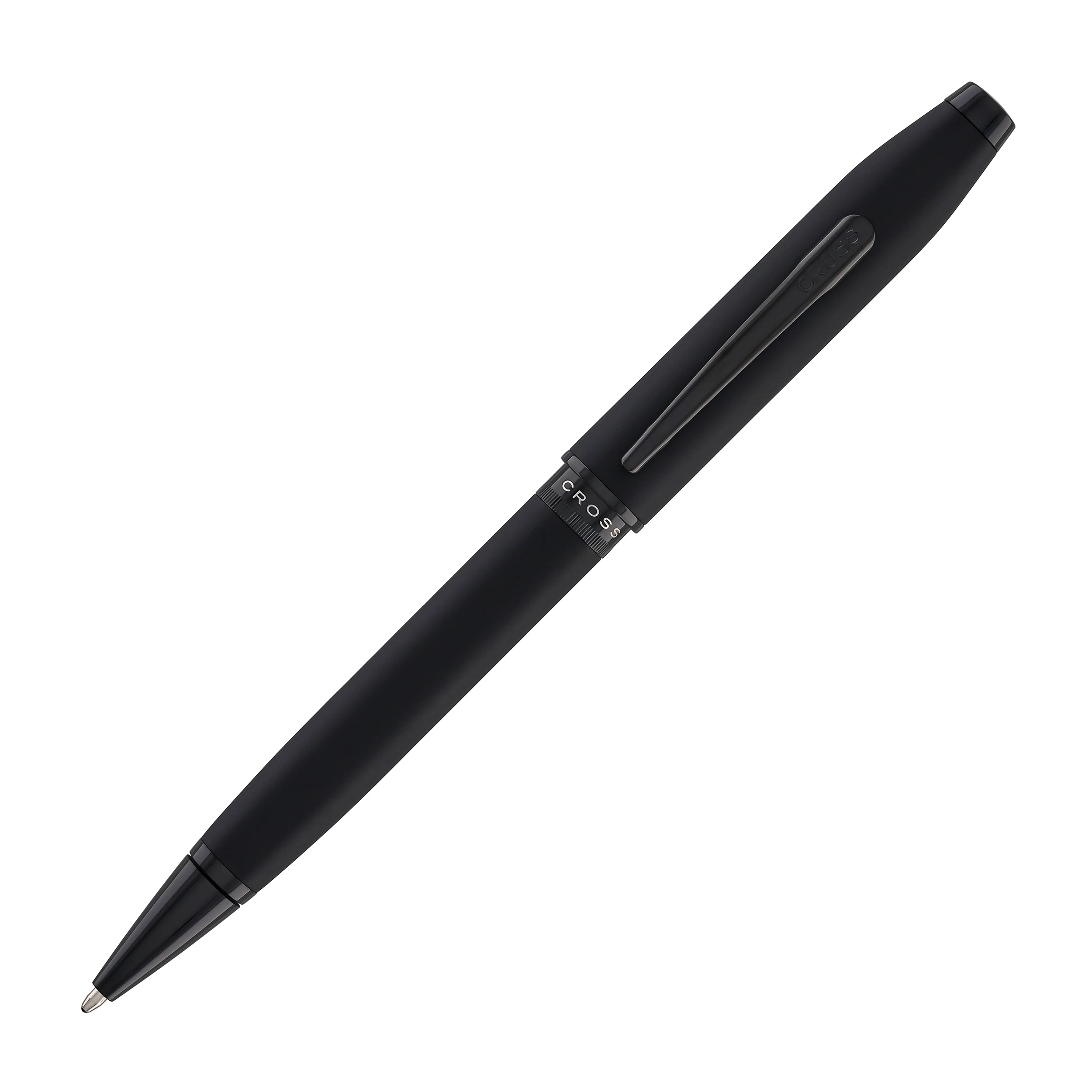 1540-cross-foundry-ballpoint-pen-in-matte-black-lacquer-with-pvd-black-appointments-2.webp Cross Foundry Ballpoint Pen in Matte Black Lacquer with PVD Black Appointments