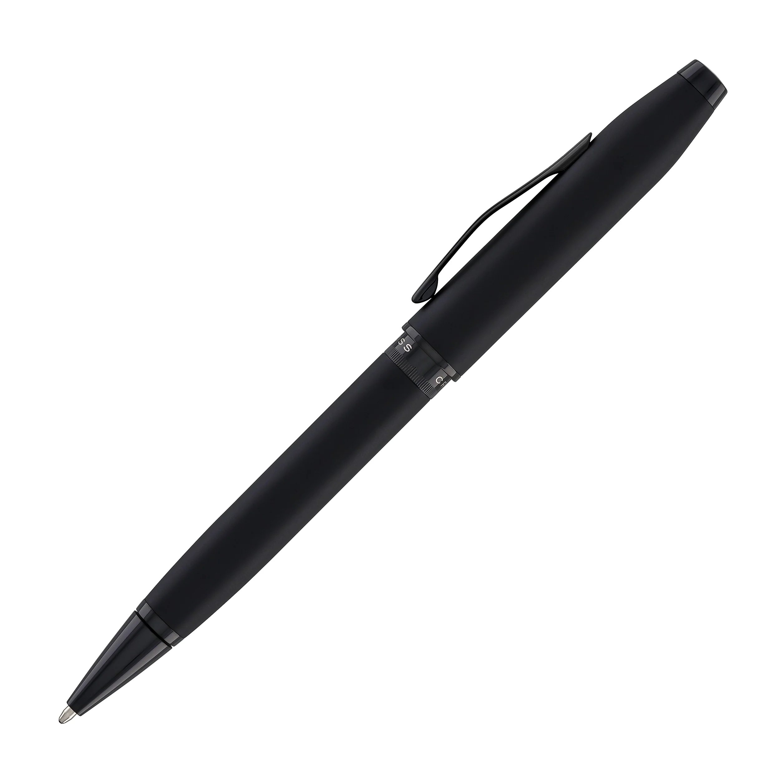 1540-cross-foundry-ballpoint-pen-in-matte-black-lacquer-with-pvd-black-appointments-4.webp Cross Foundry Ballpoint Pen in Matte Black Lacquer with PVD Black Appointments