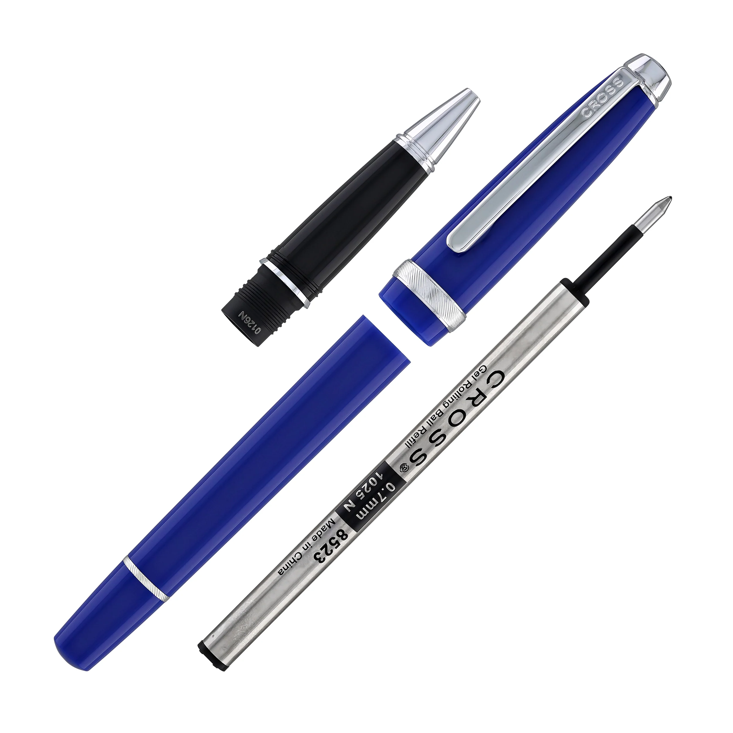 Cross Lume Rollerball Pen in Deep Sea Blue with Polished Chrome Appointments