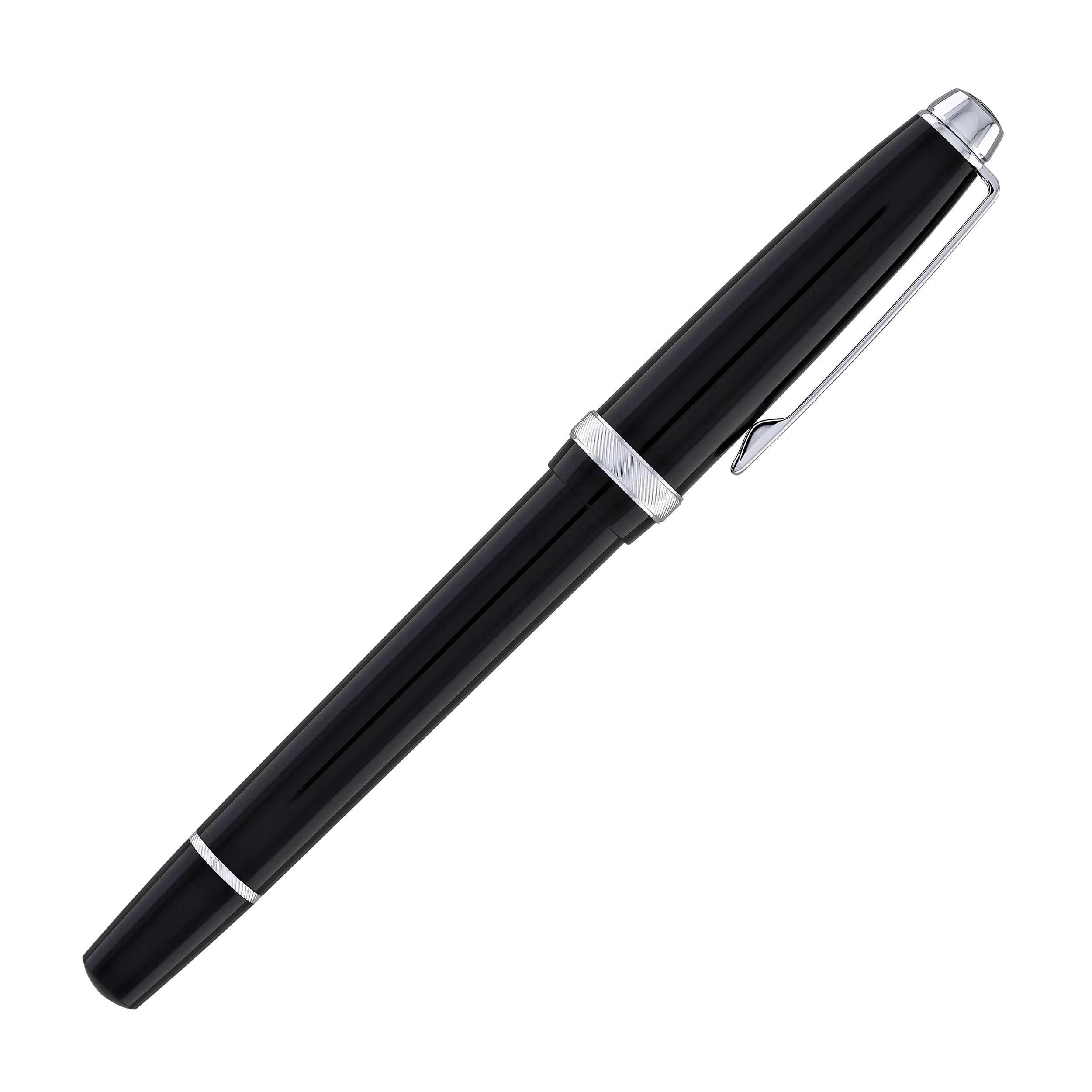 1542-cross-lume-fountain-pen-in-obsidian-black-with-polished-chrome-appointments-medium-nib-7.webp Cross Lume Fountain Pen in Obsidian Black with Polished Chrome Appointments - Medium Nib