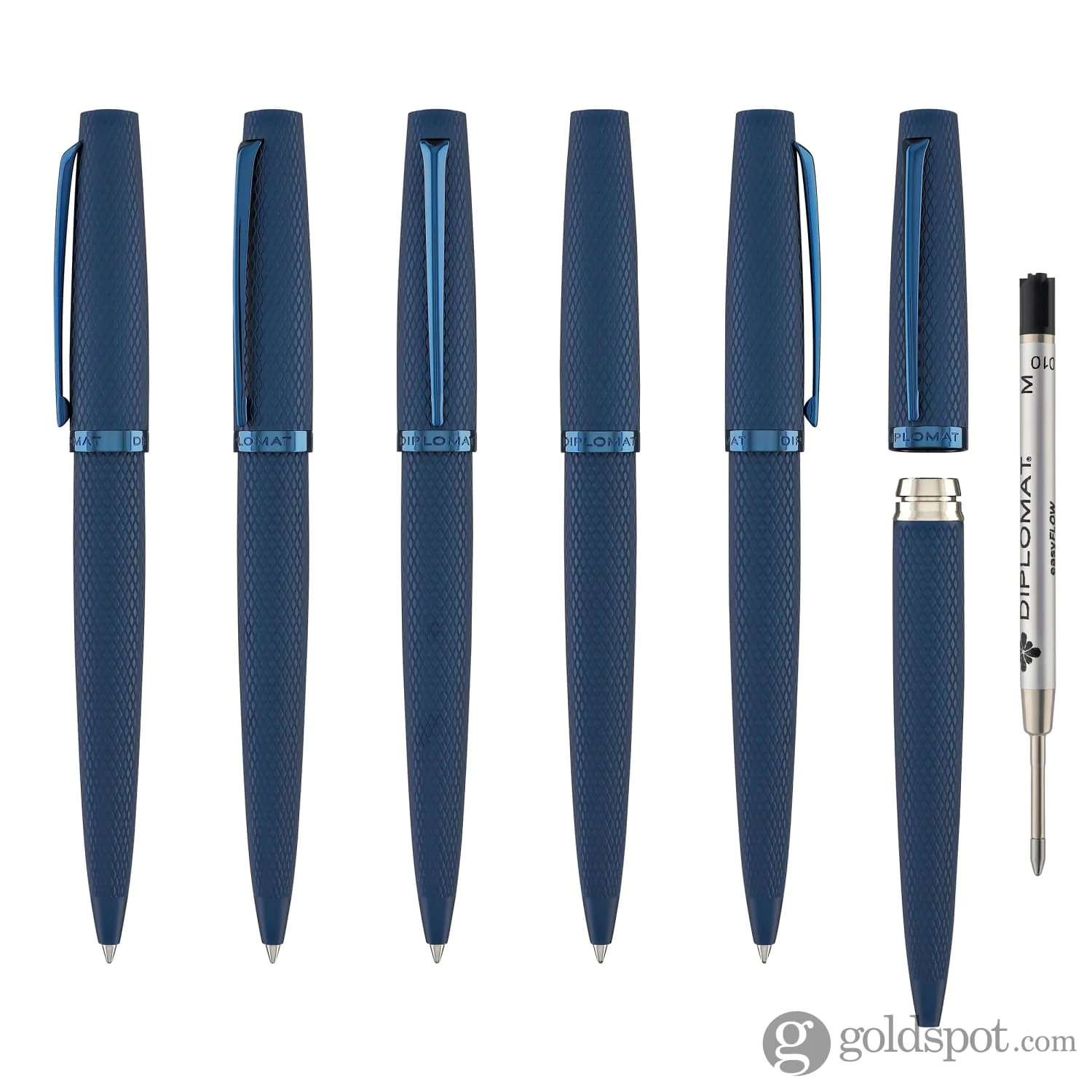 Diplomat Viper Ballpoint Pen in Blue Guilloche