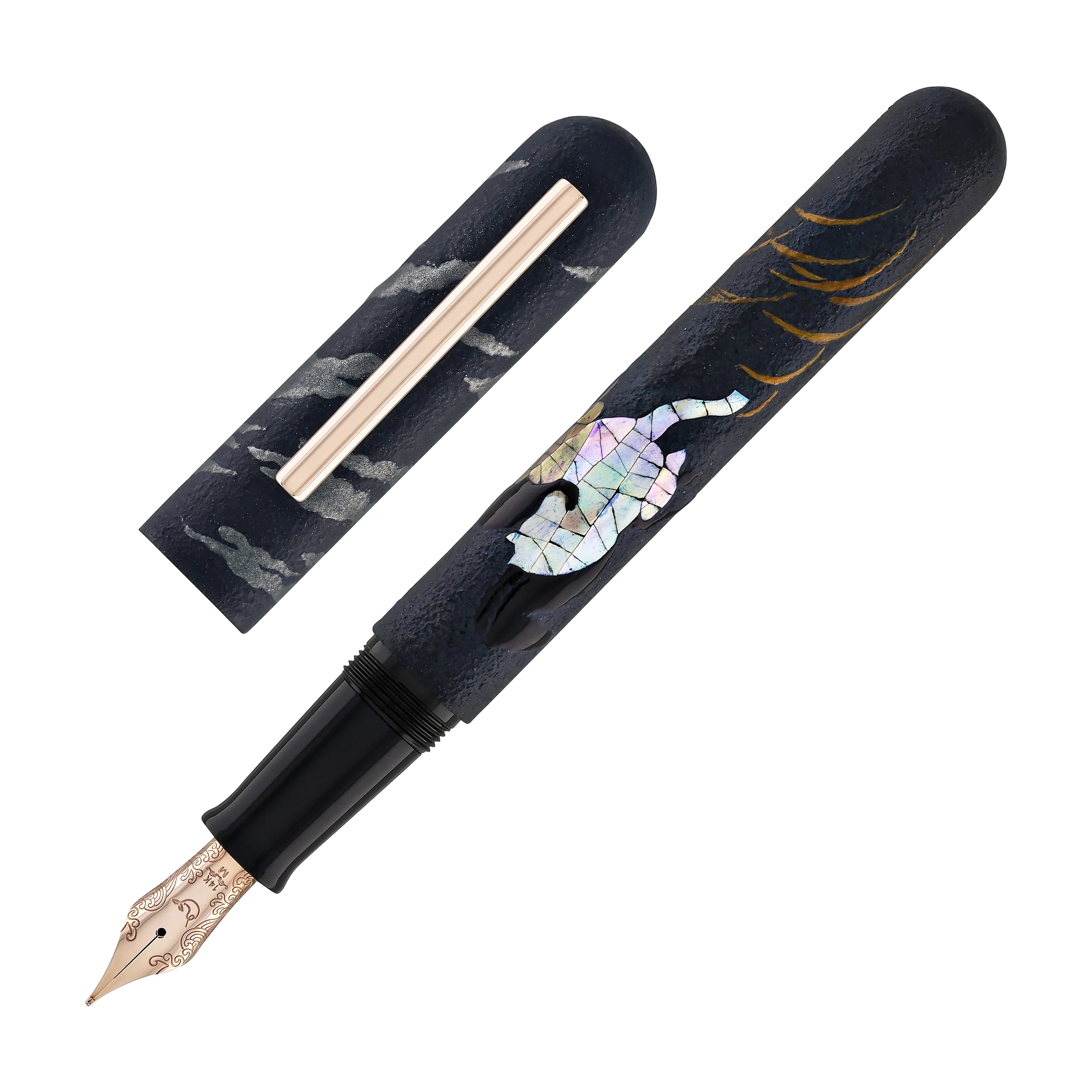 158-ikkaku-by-nahvalur-fountain-pen-in-year-of-the-horse-14k-gold-4.webp IKKAKU by Nahvalur Fountain Pen in Year of the Horse - 14k Gold