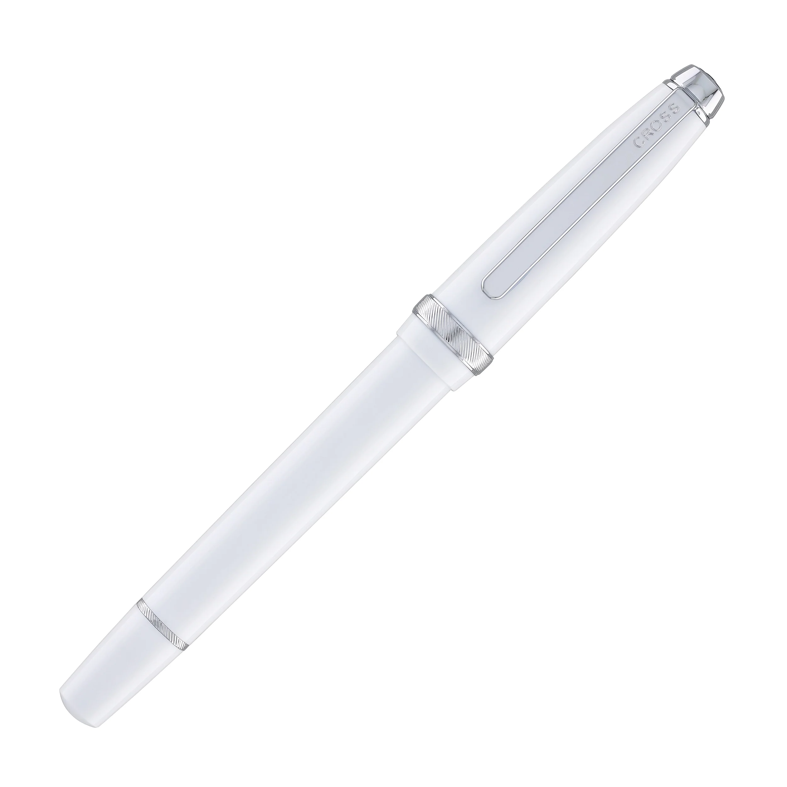 1623-cross-lume-ballpoint-pen-in-porcelain-white-with-polished-chrome-appointments-2.webp Cross Lume Ballpoint Pen in Porcelain White with Polished Chrome Appointments