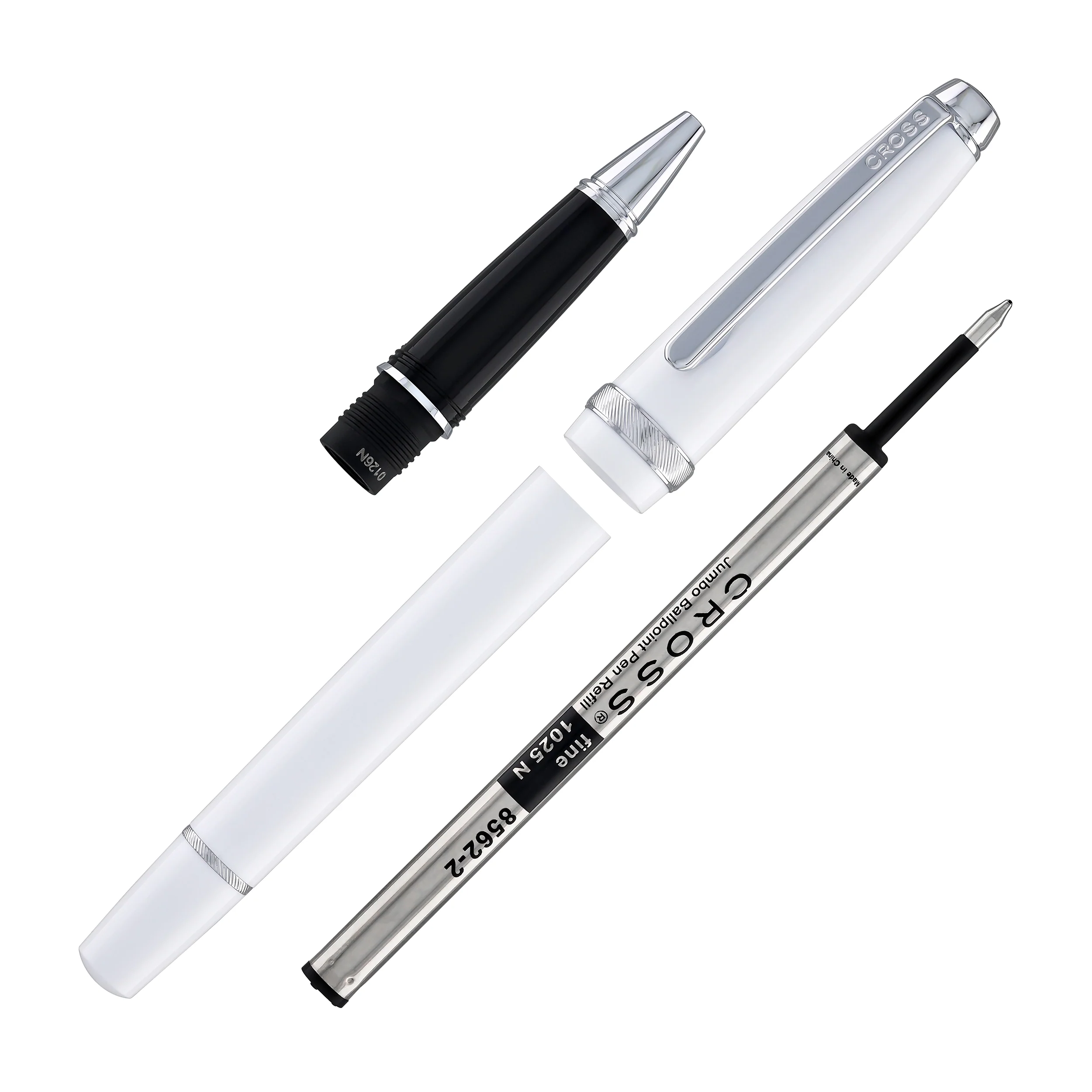1623-cross-lume-ballpoint-pen-in-porcelain-white-with-polished-chrome-appointments-8.webp Cross Lume Ballpoint Pen in Porcelain White with Polished Chrome Appointments